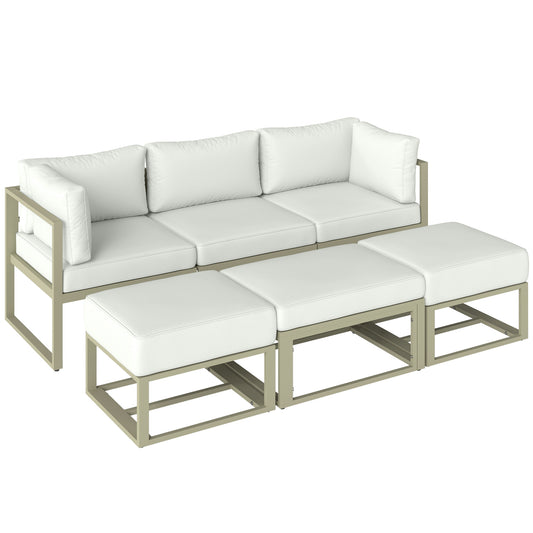 Garden Daybed, 6 Piece Outdoor Sectional Sofa Set