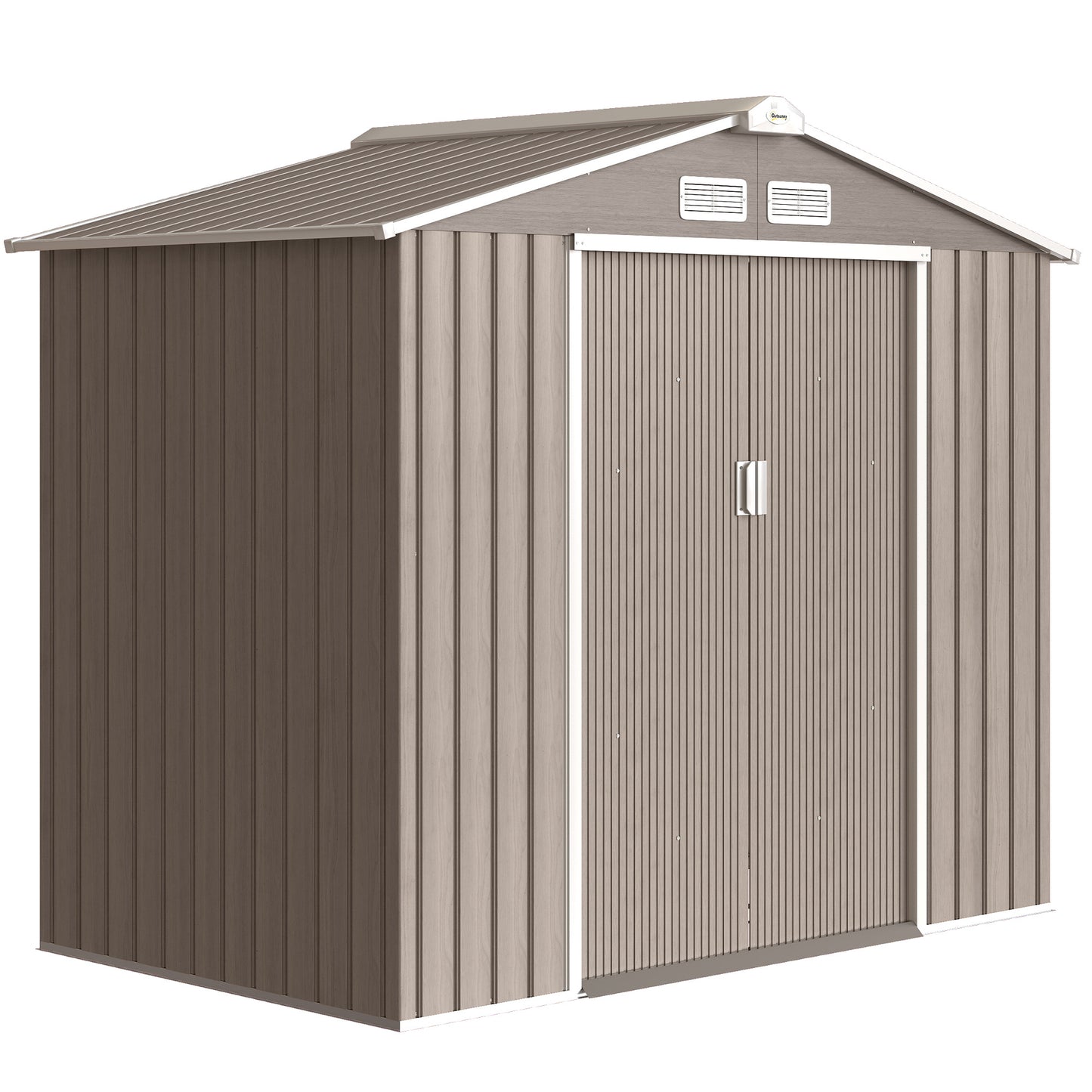 7 x 4ft Metal Garden Storage Shed with Vents