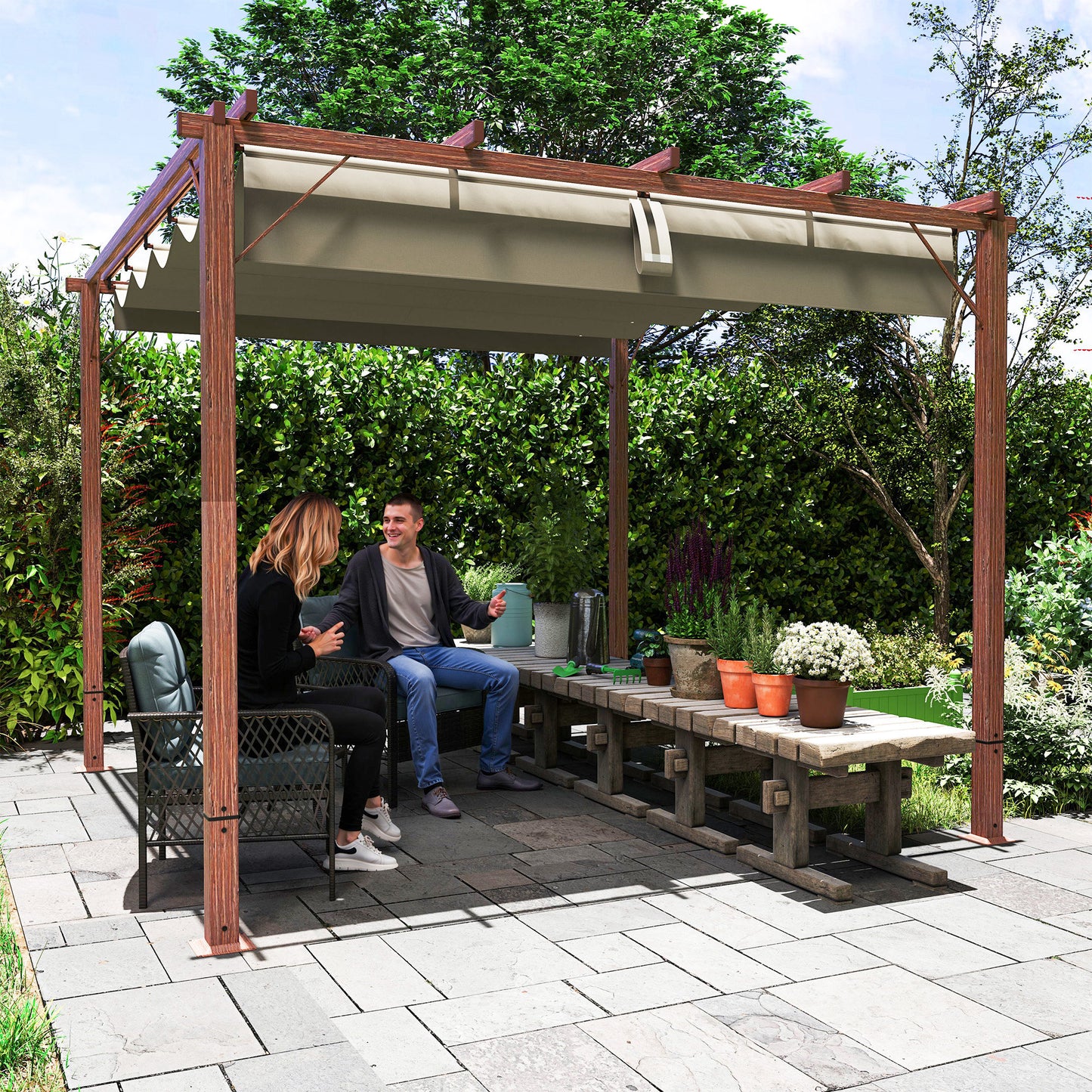 3 x 3 m Retractable Roof Pergola