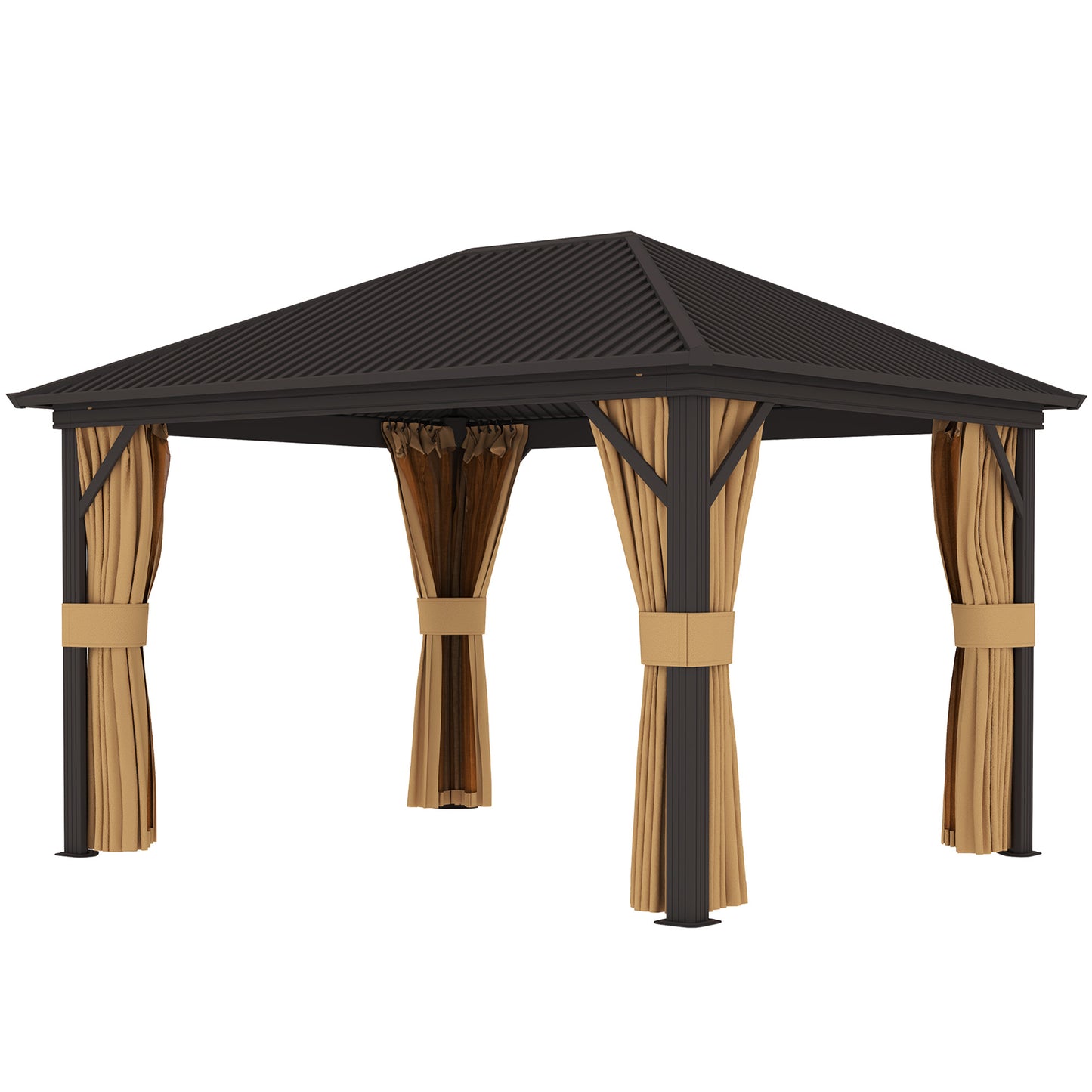 3.6 x 3 m Aluminium Hardtop Gazebo, with Accessories