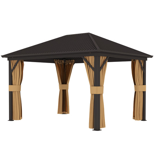 3.6 x 3 m Aluminium Hardtop Gazebo, with Accessories