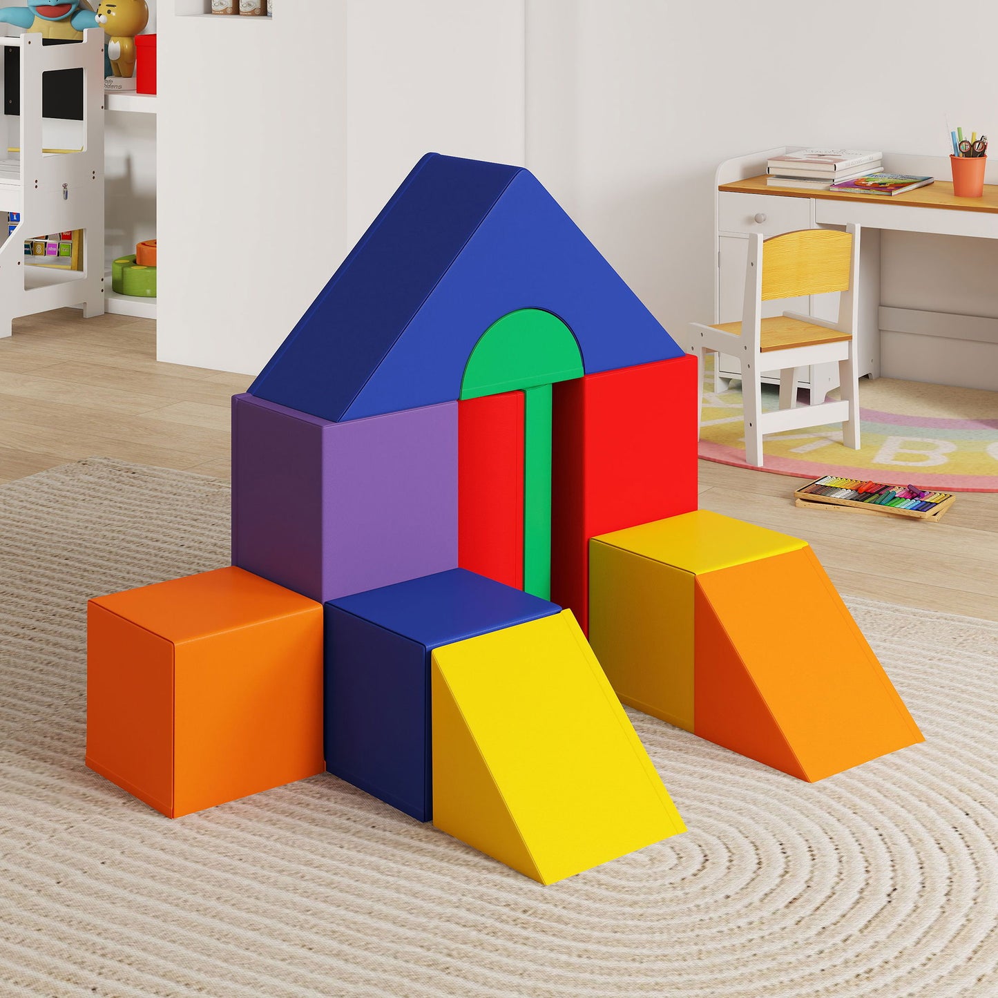 11-Piece Kids Soft Play Set, Foam Block, Toys for Climbing, Crawling