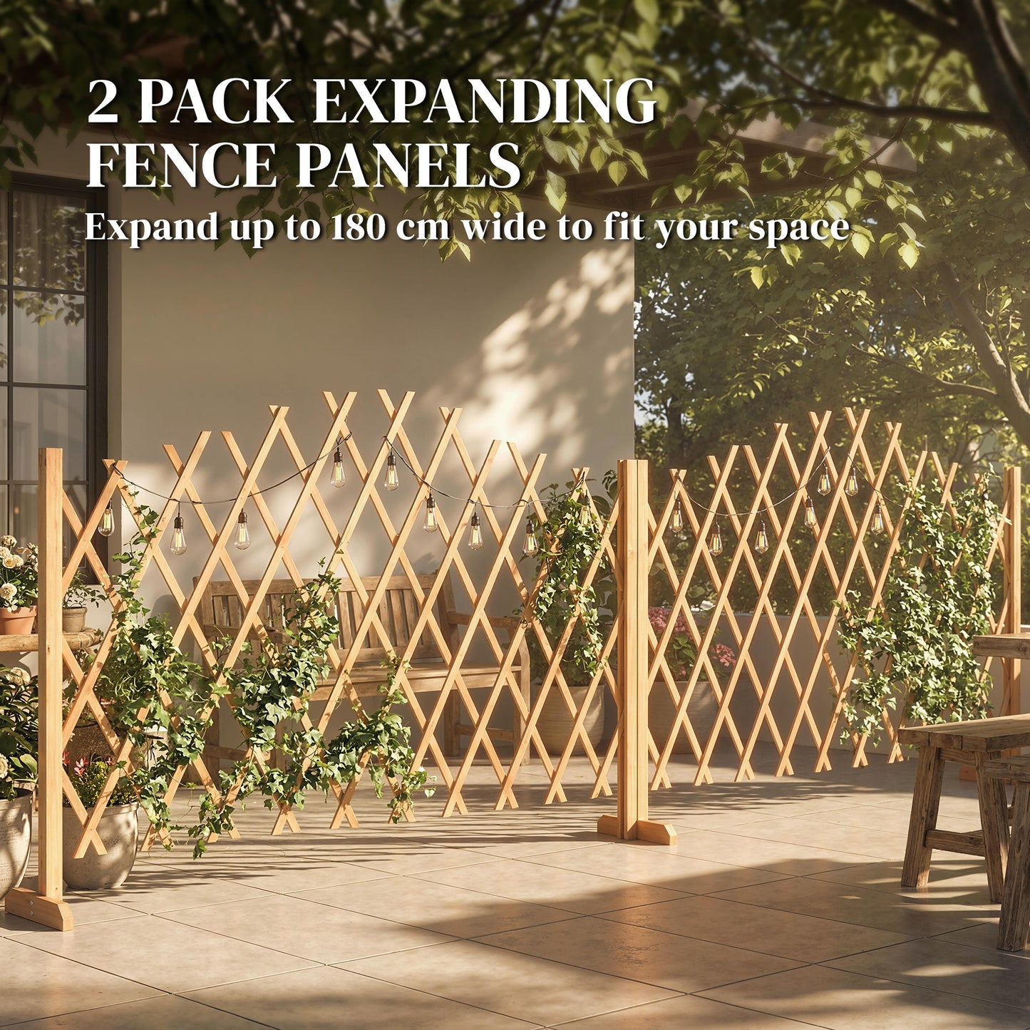 2 Pack Expanding Fence Panels