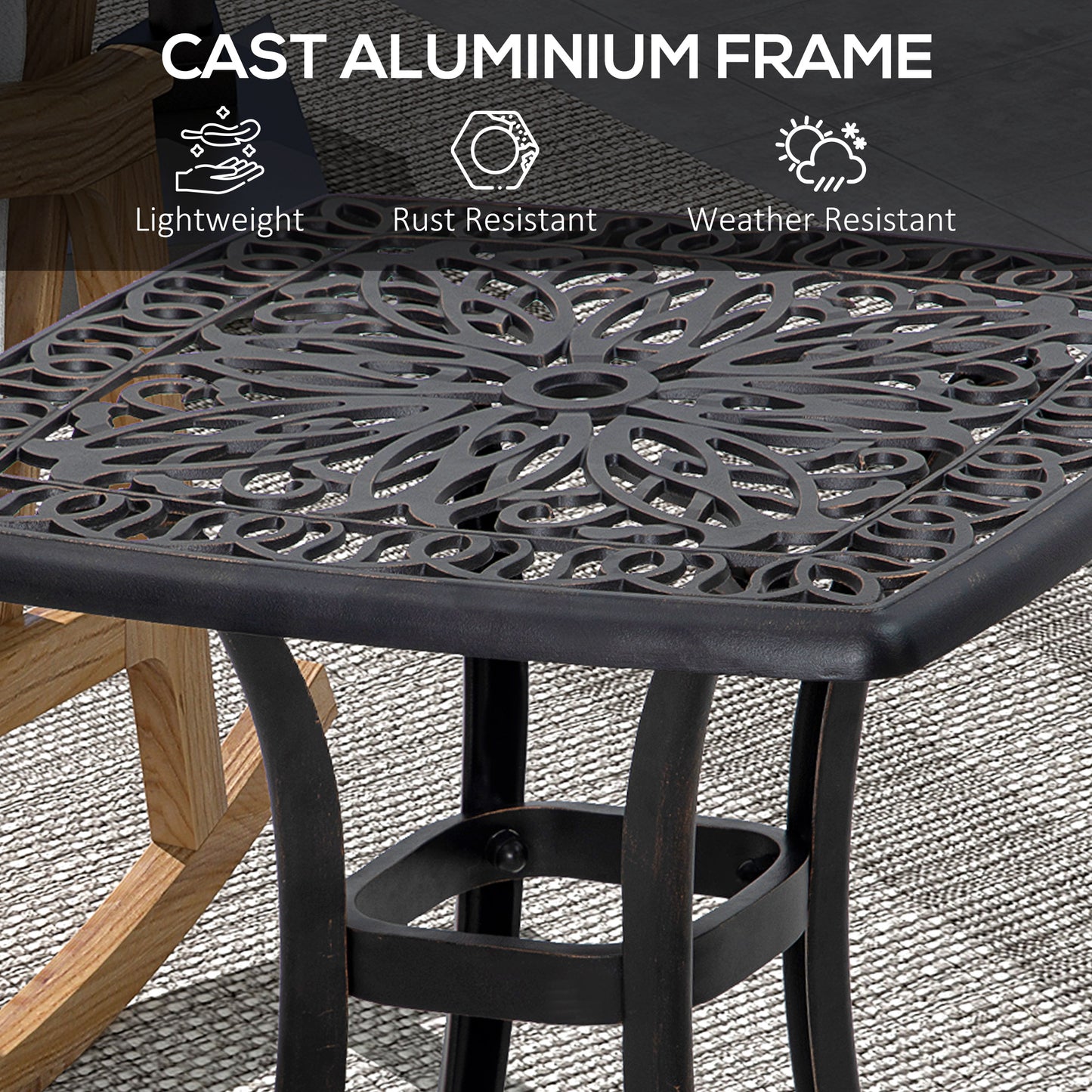 Cast Aluminium Bistro Table