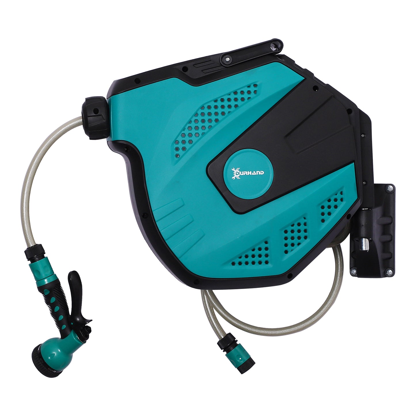 15m Garden Auto Hose Reel Wall Mounted Retractable 7 Patterns Spray