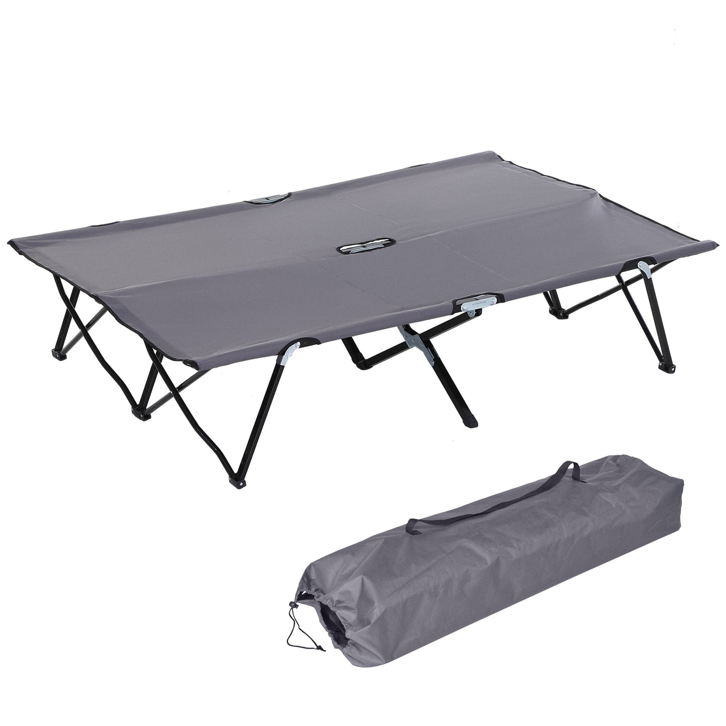 Double Camping Cot Bed, with Bag