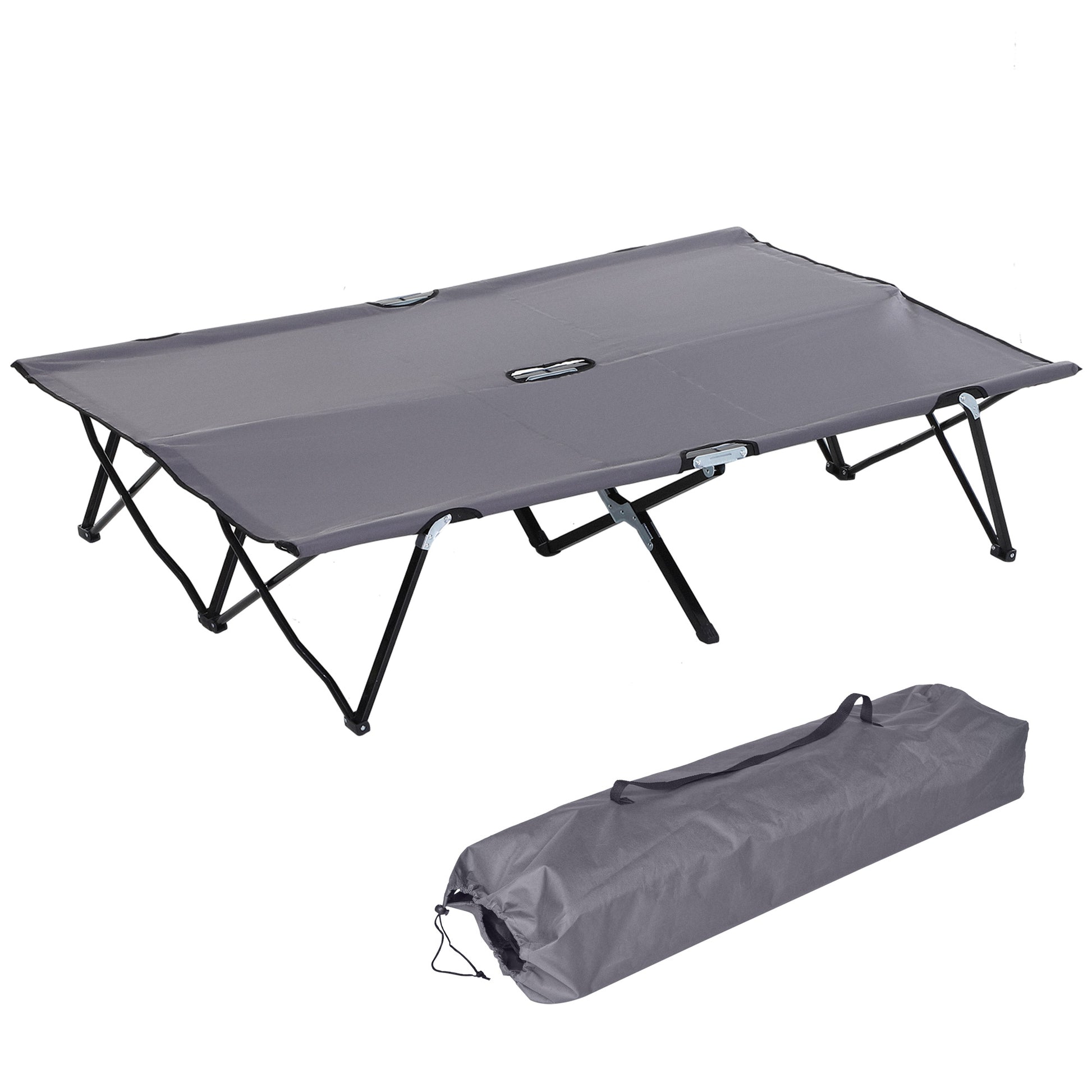 Double Camping Cot Bed, with Bag