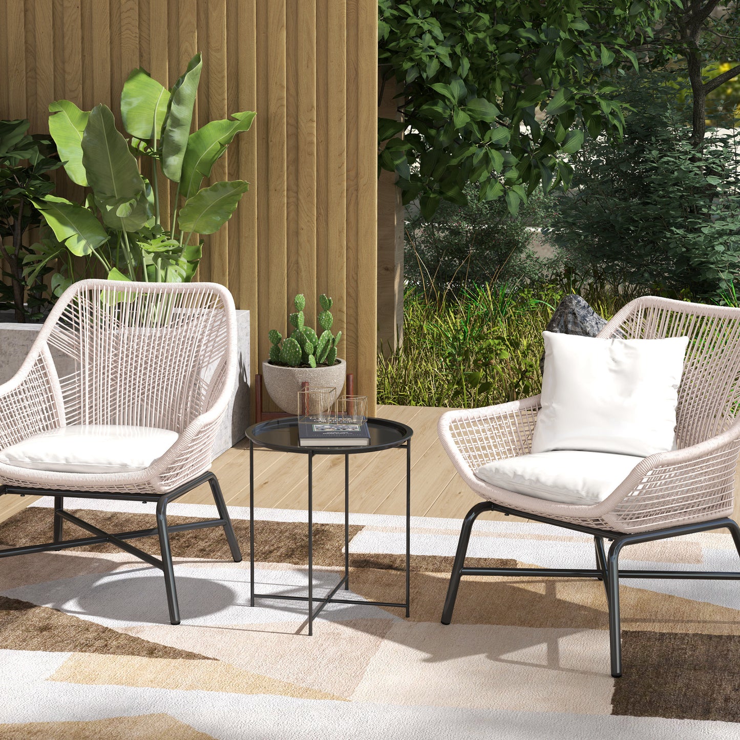 Steel Removable Tray Top Garden Table - Blue