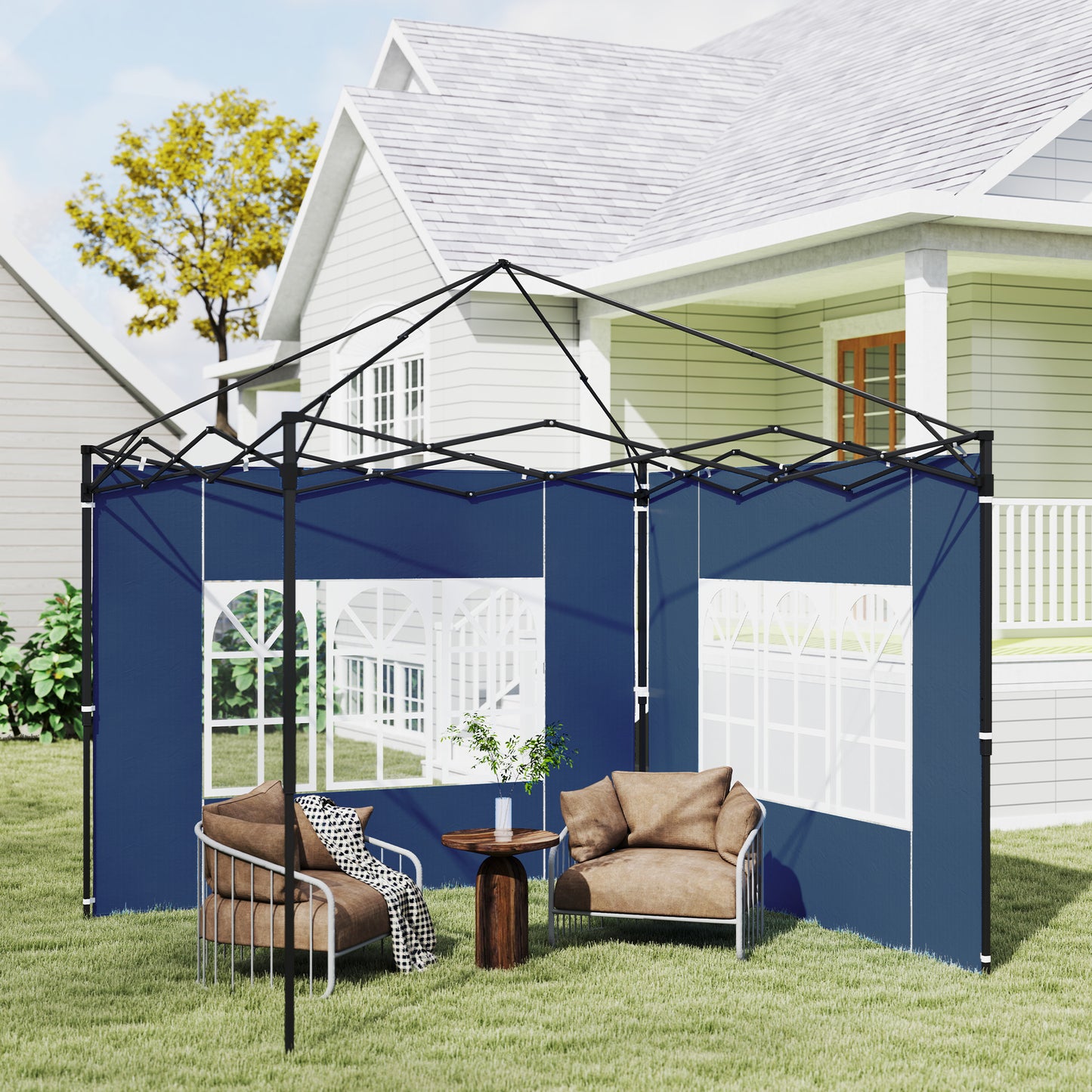Set of Two 3 x 3(m) Gazebo Frame Replacement Walls
