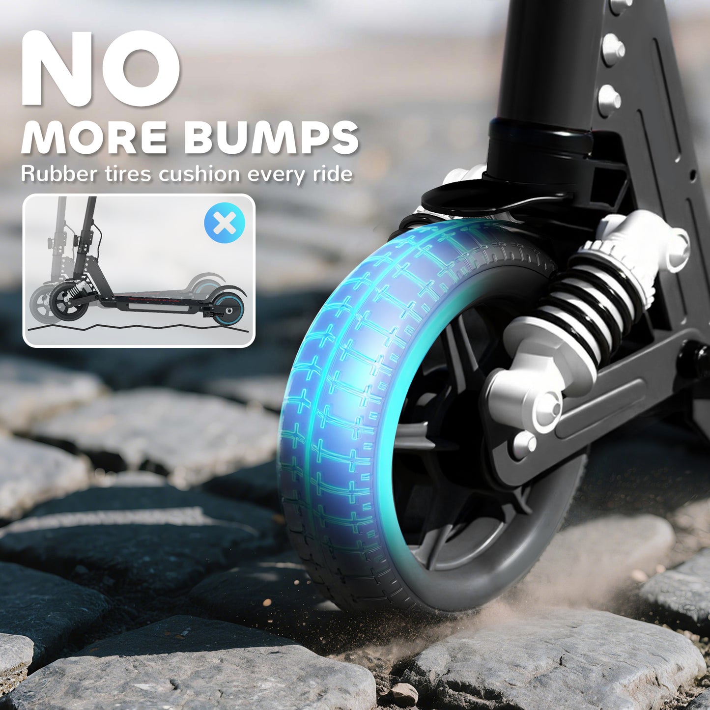 Folding Electric Scooter for Kids, with Dual Brakes