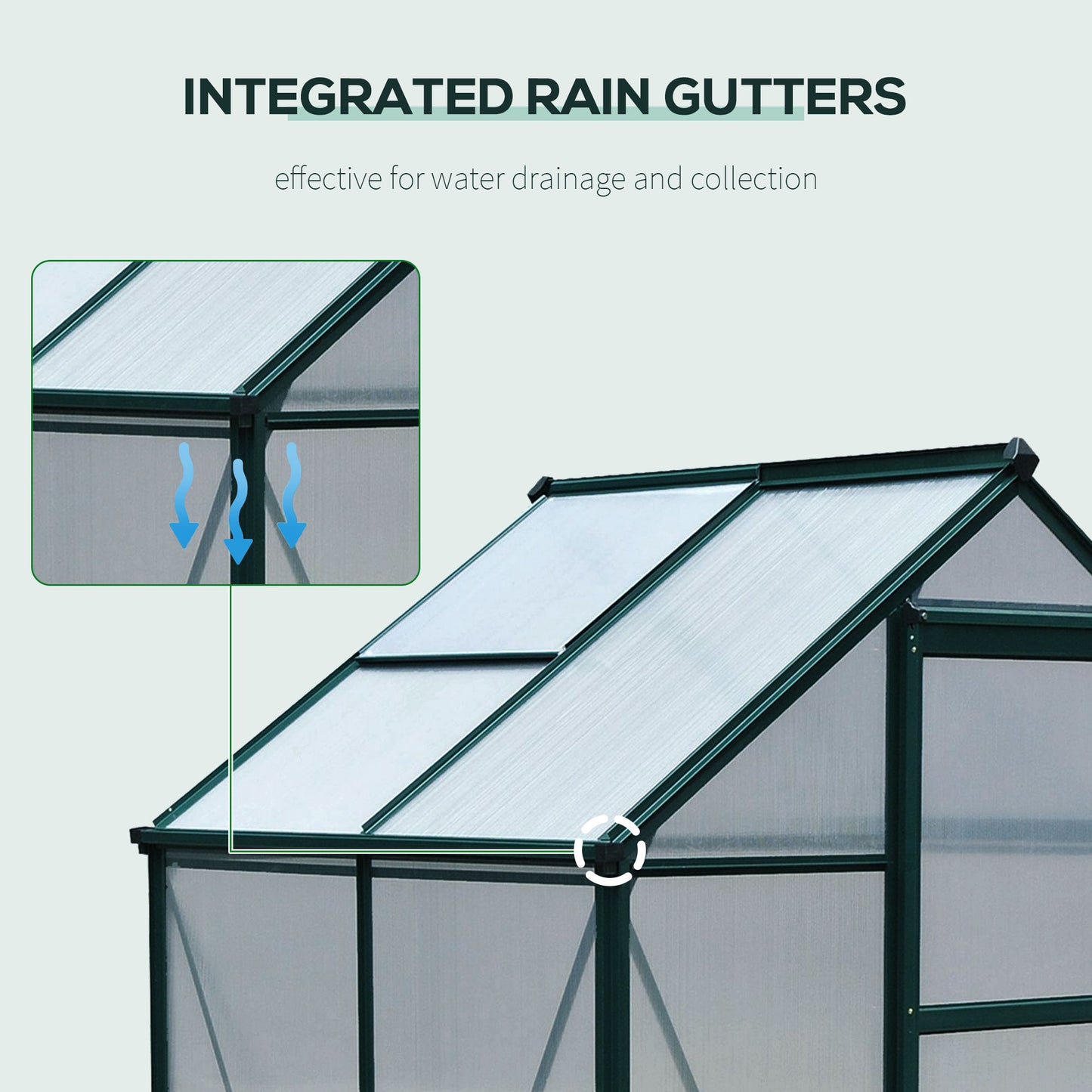 6 x 4ft Polycarbonate Greenhouse