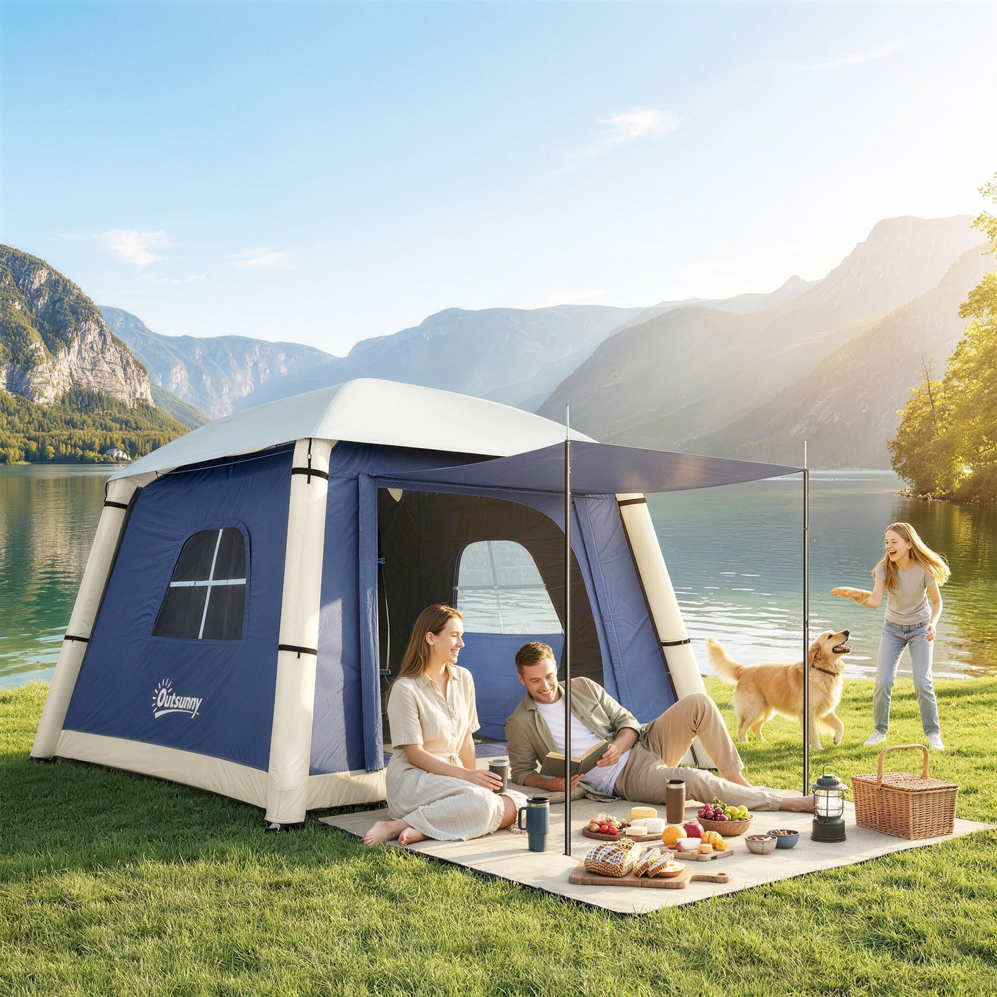 Inflatable Camping Tent w/ Hand Pump (1)