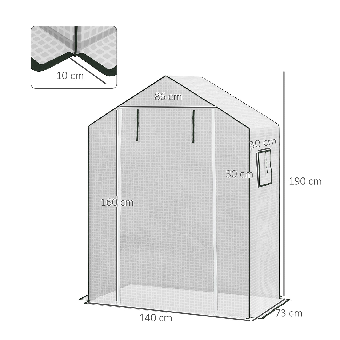Greenhouse Cover Replacement Walk-in PE Hot House Cover (1)