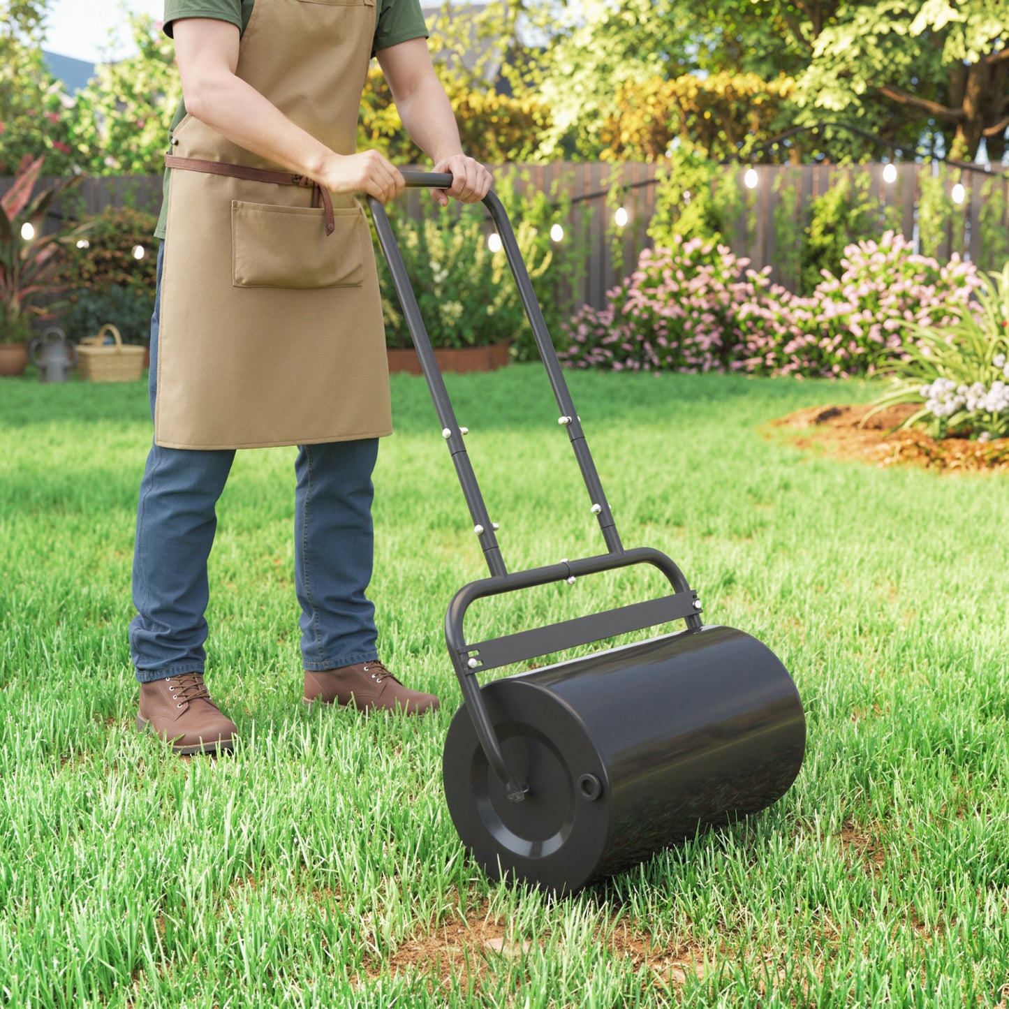 38L Fillable Cylinder Steel Lawn Roller