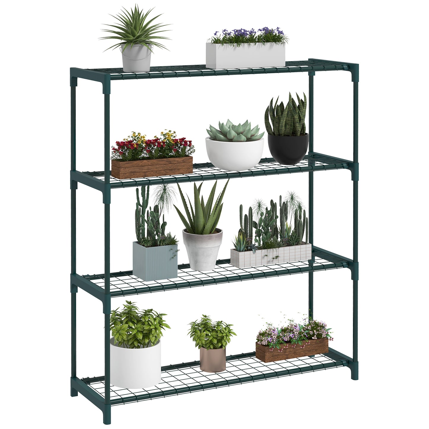 Four-Tier Steel Plant Shelf
