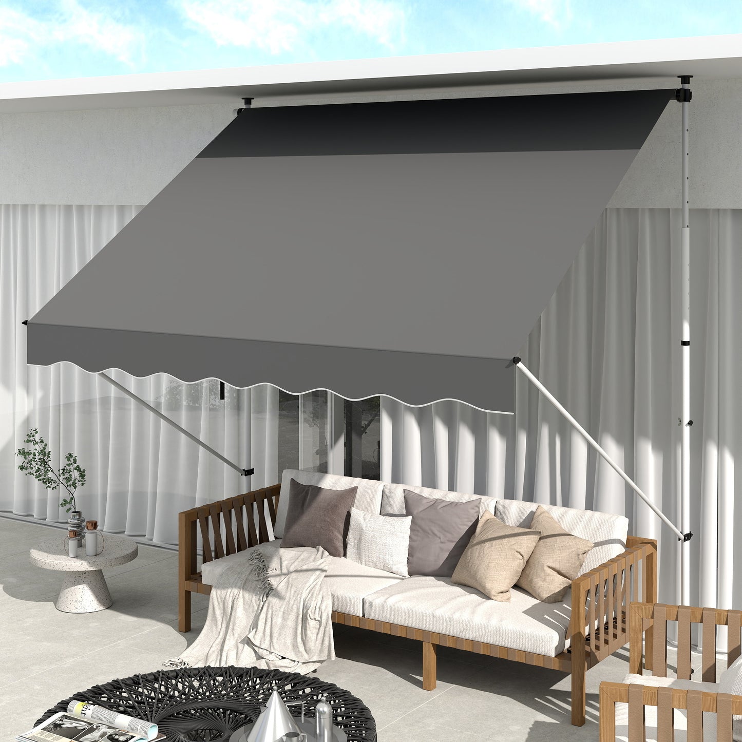 3x1.5m  Adjustable Outdoor Aluminium Frame Awning