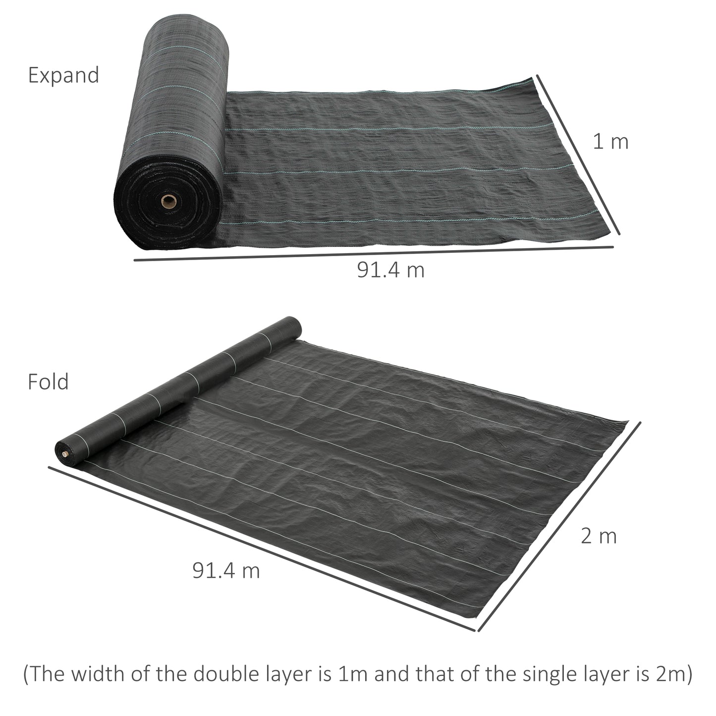 2m x 90m Weed Control Membrane