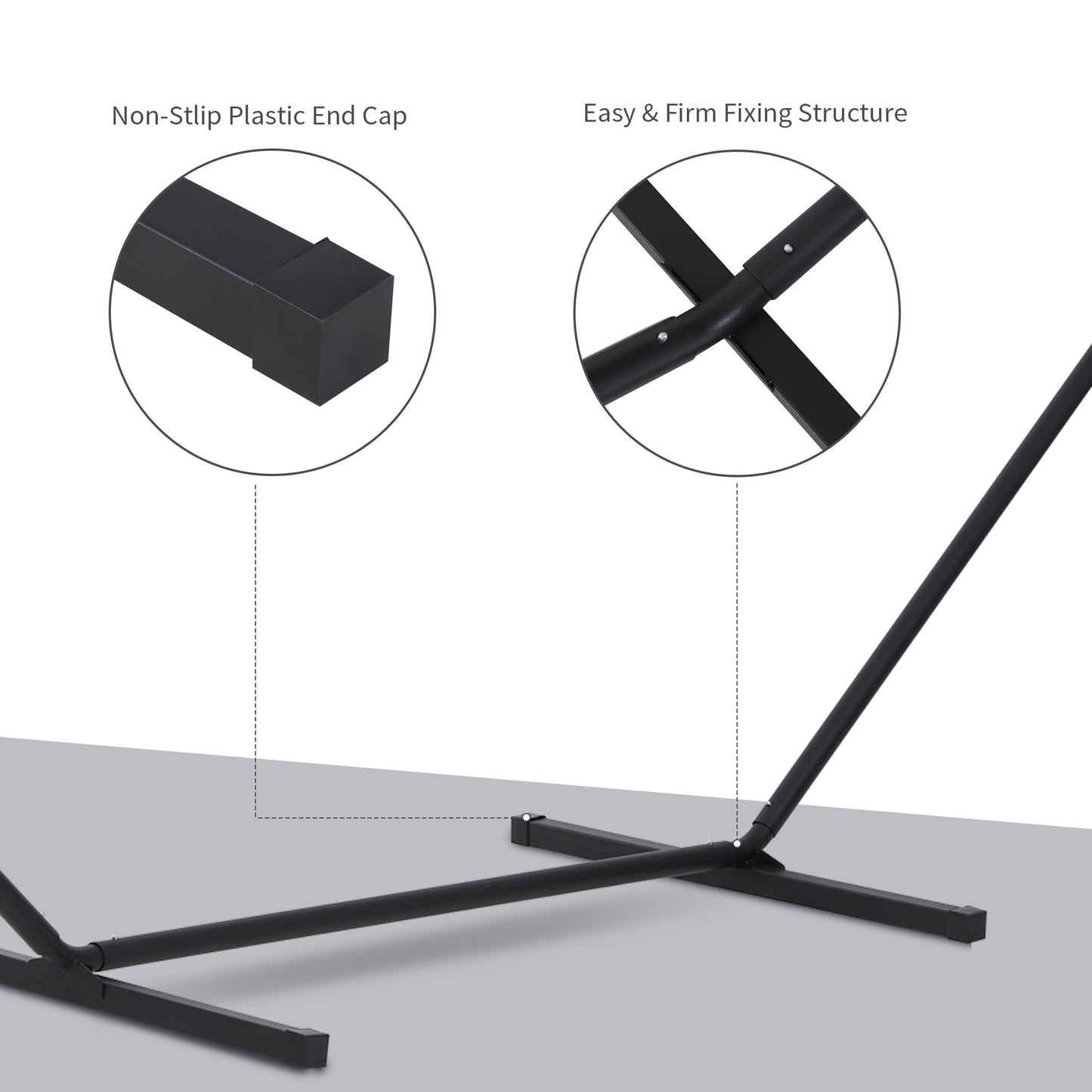 3.6m Extra-long Universal Hammock Stand Metal Frame Garden Camping