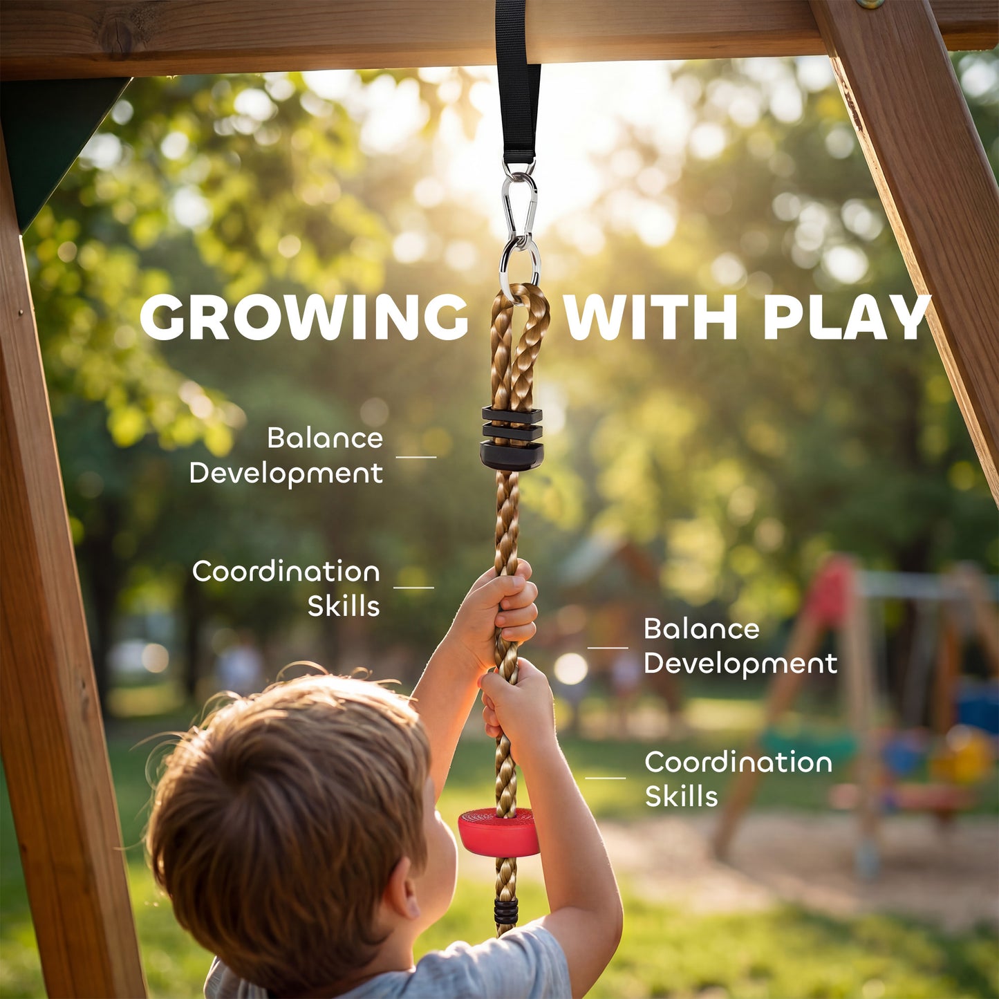 Climbing Rope, Kids Tree Swing Kit with Platforms