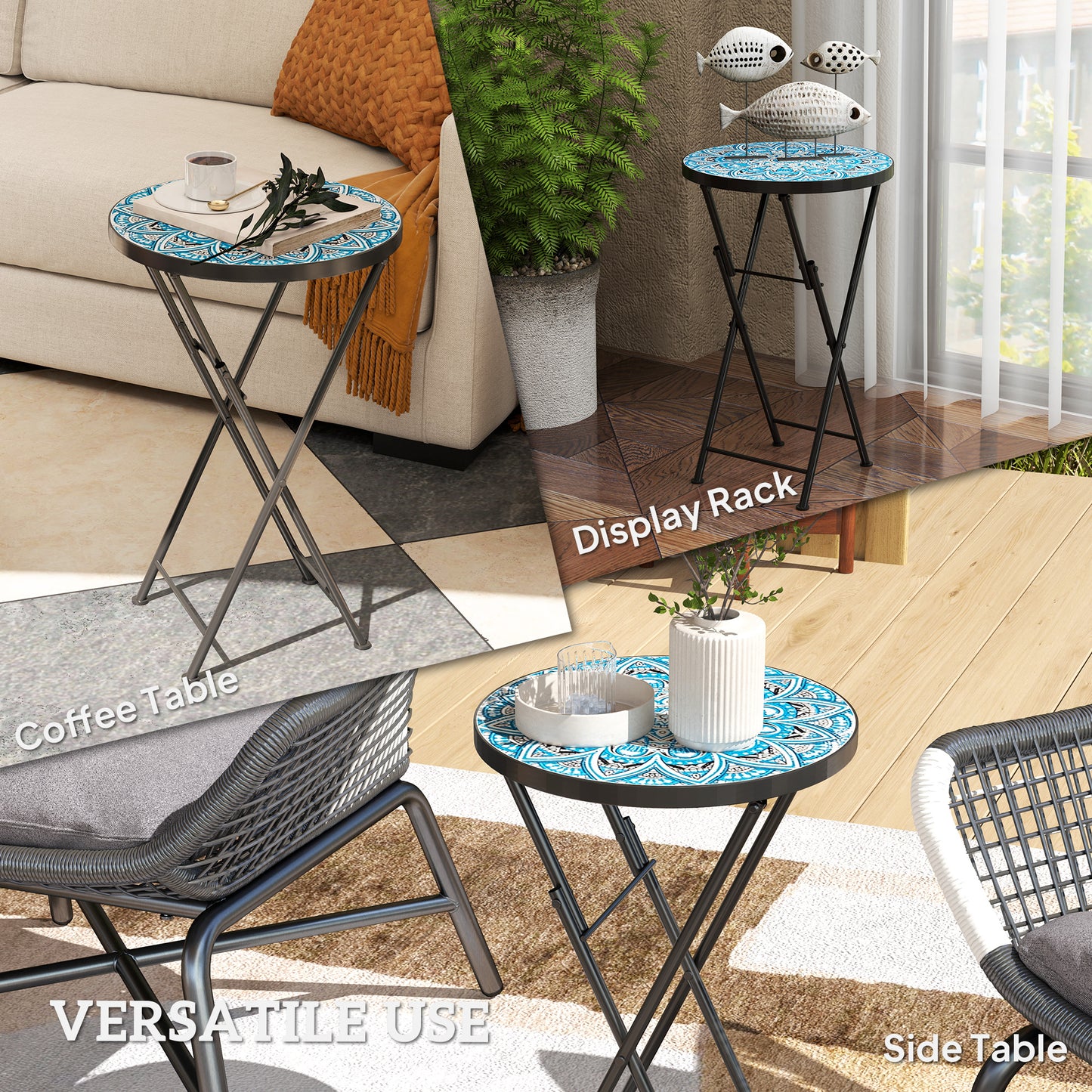 Mosaic Outdoor Garden Table (2)