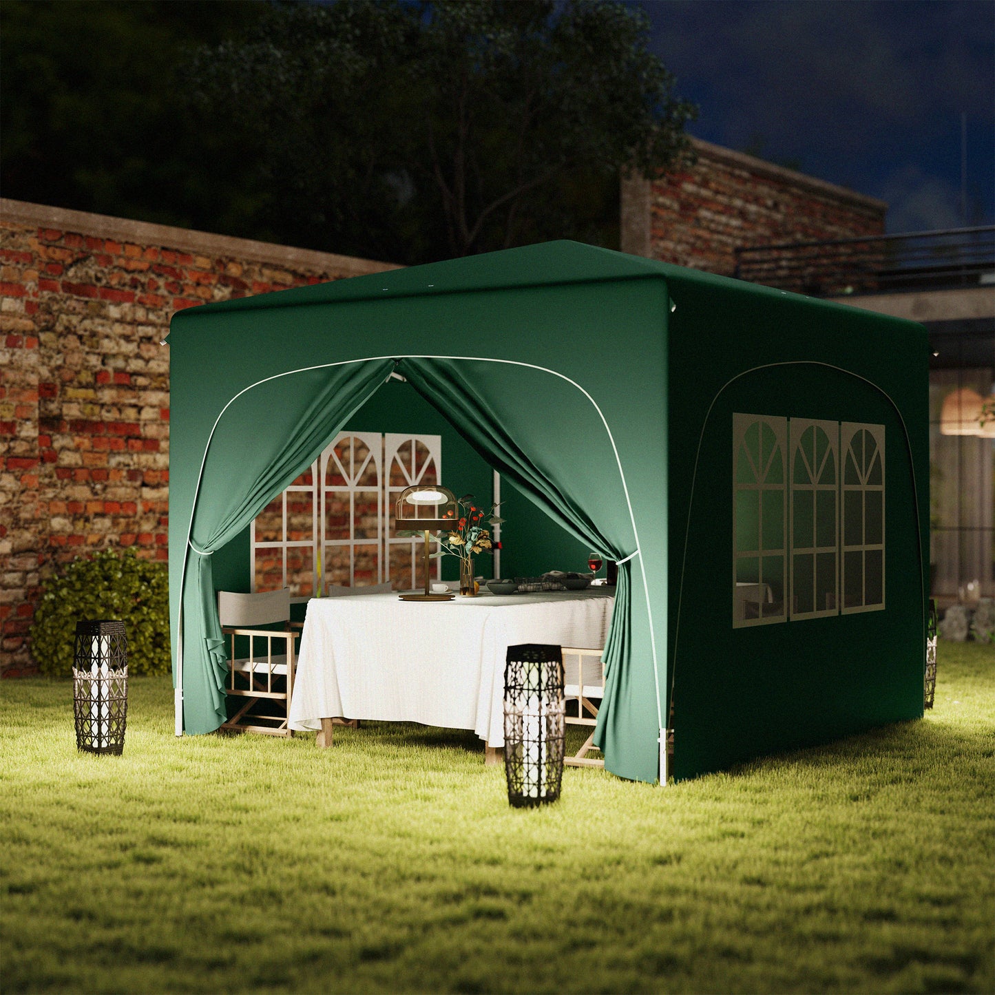 3 x 3m Pop-Up Gazebo Shelter, with Accessories