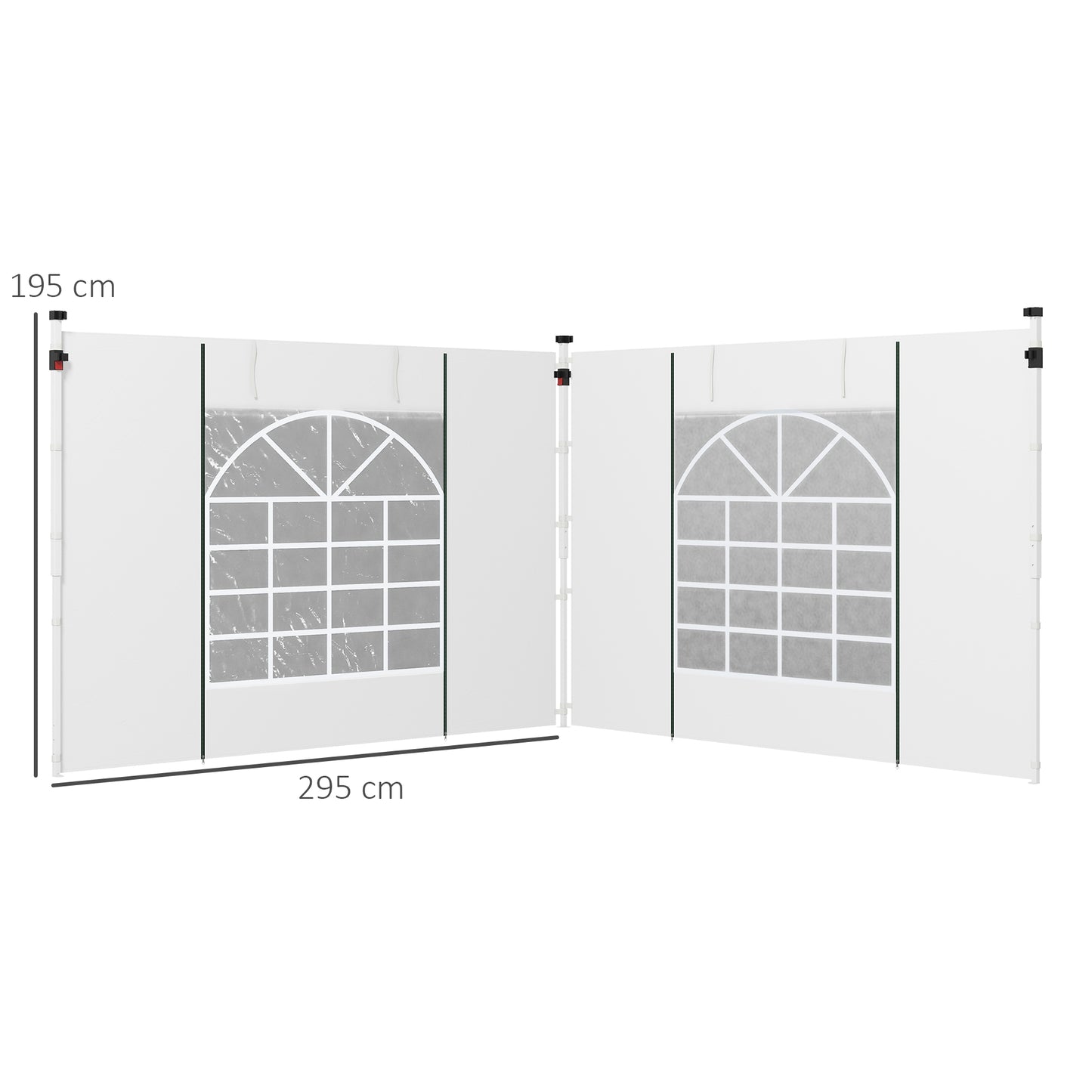 Gazebo Side Panels, 2 Pack Sides Replacement