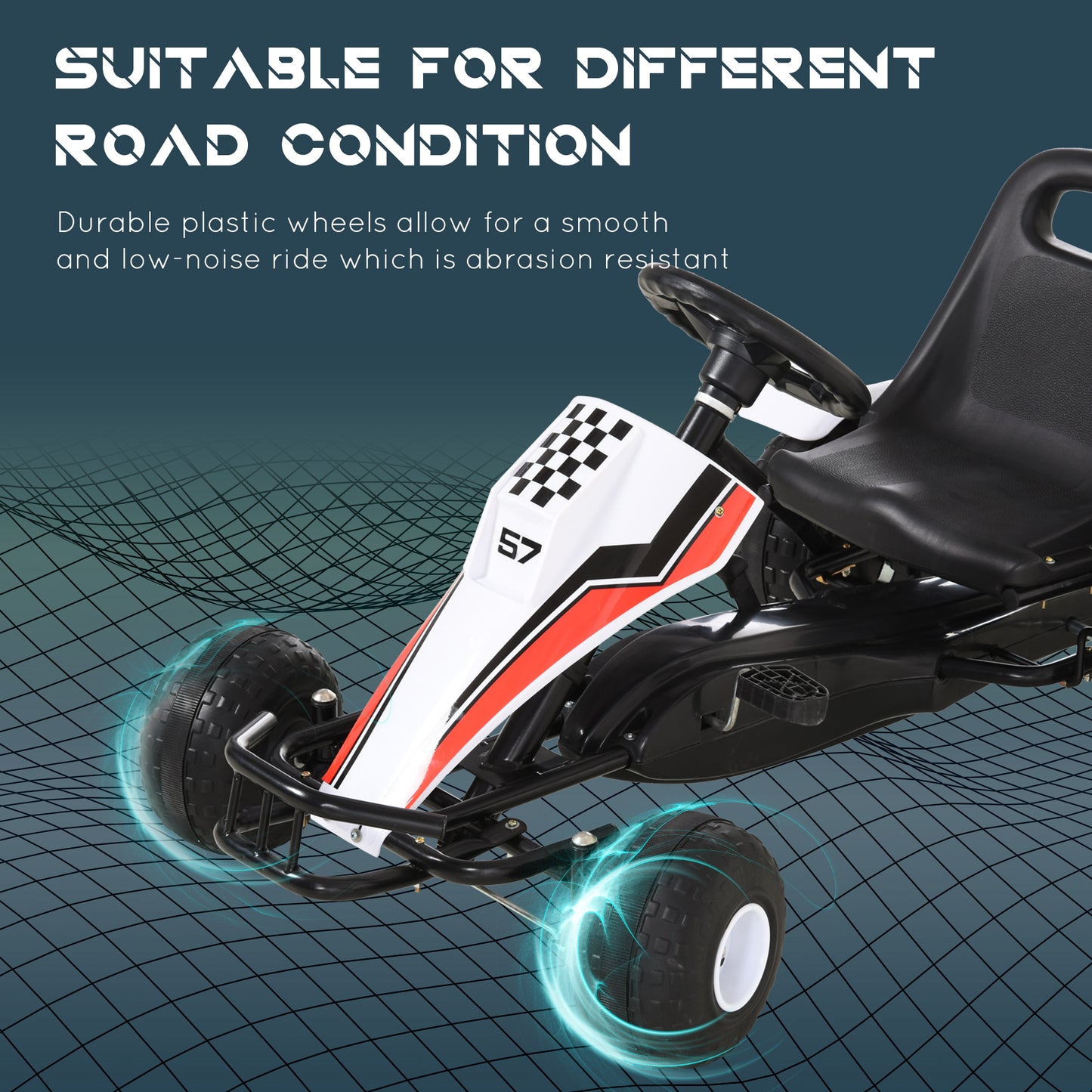 Kids Children Pedal Go Kart Manual Ride On Car w/ Brake Gears