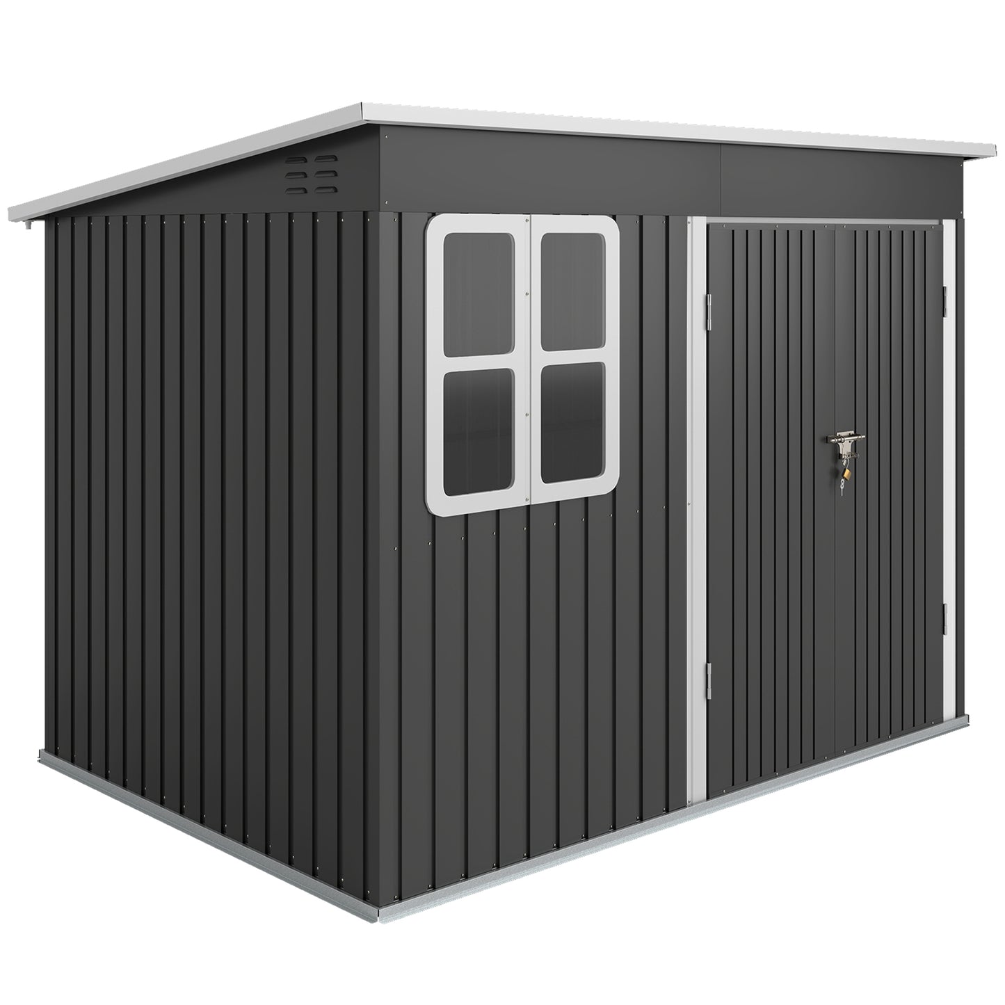 8.5 x 6ft Storage Shed Galvanised Steel Garden Shed