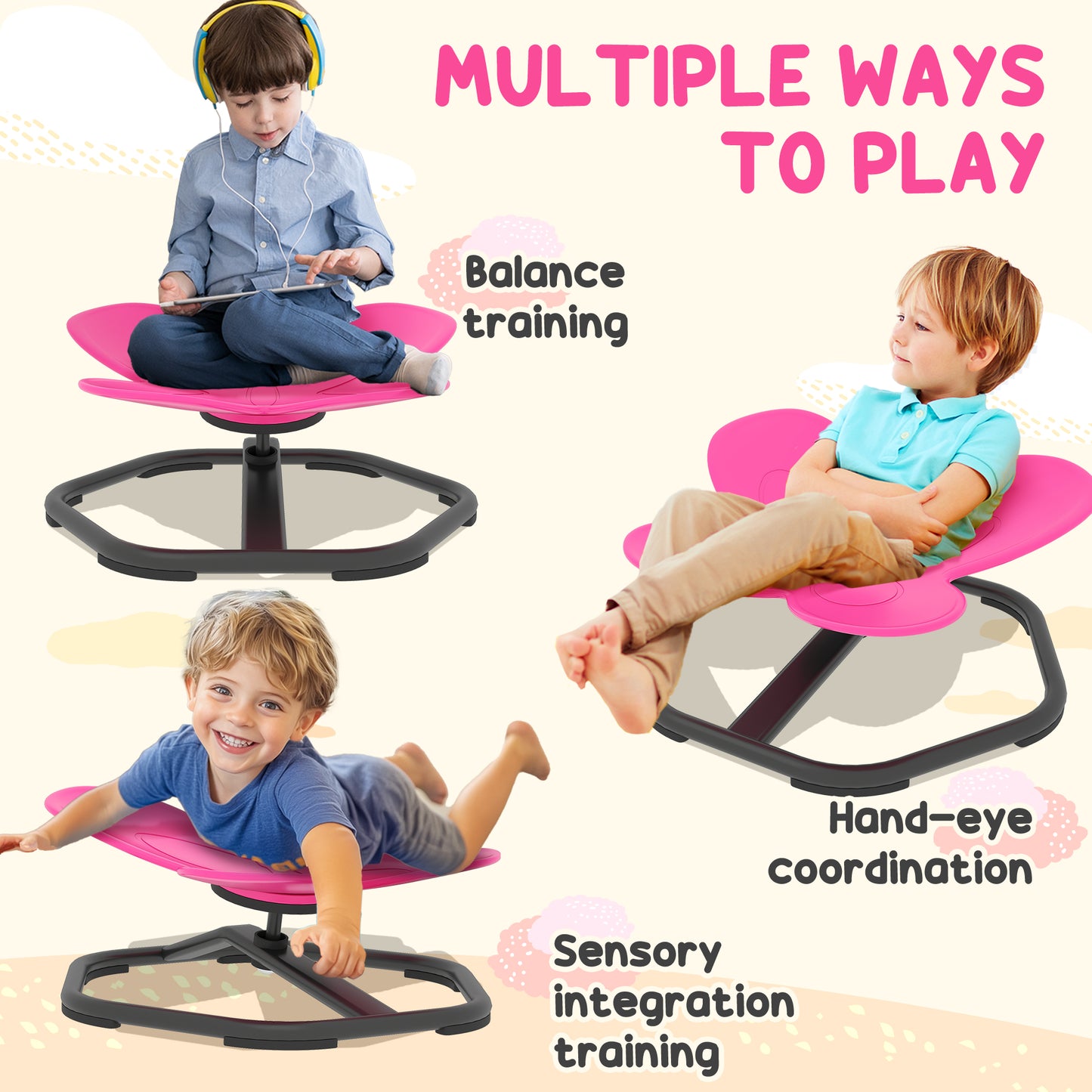Butterfly-Shaped-kids Swivel Chair