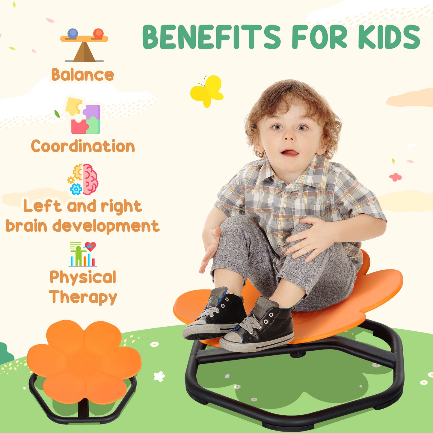 Sensory Spinning Chair for Kids, for Coordination, Balance