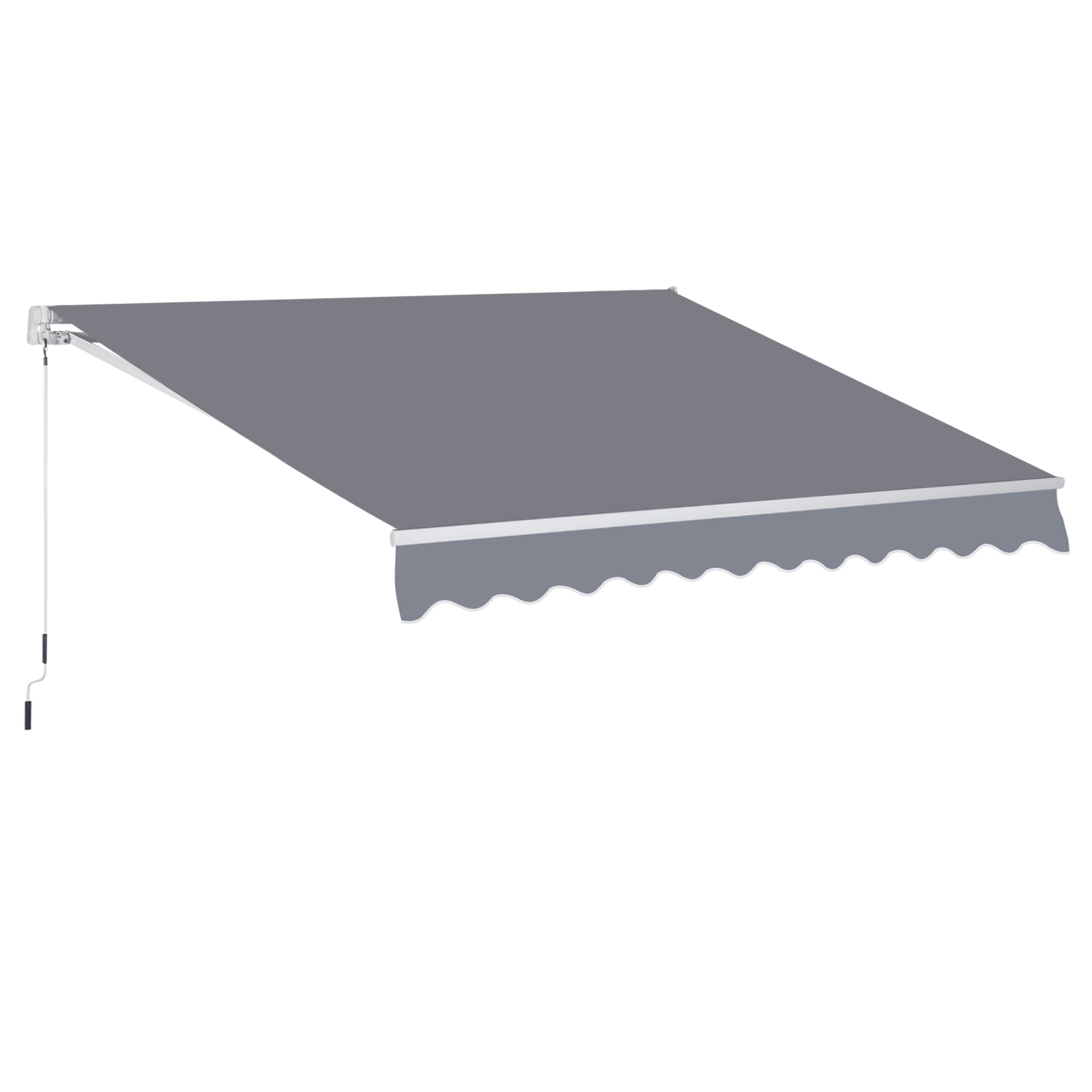 3 x 2.5m Manual Awning Canopy Sun Shade Shelter Retractable for Garden