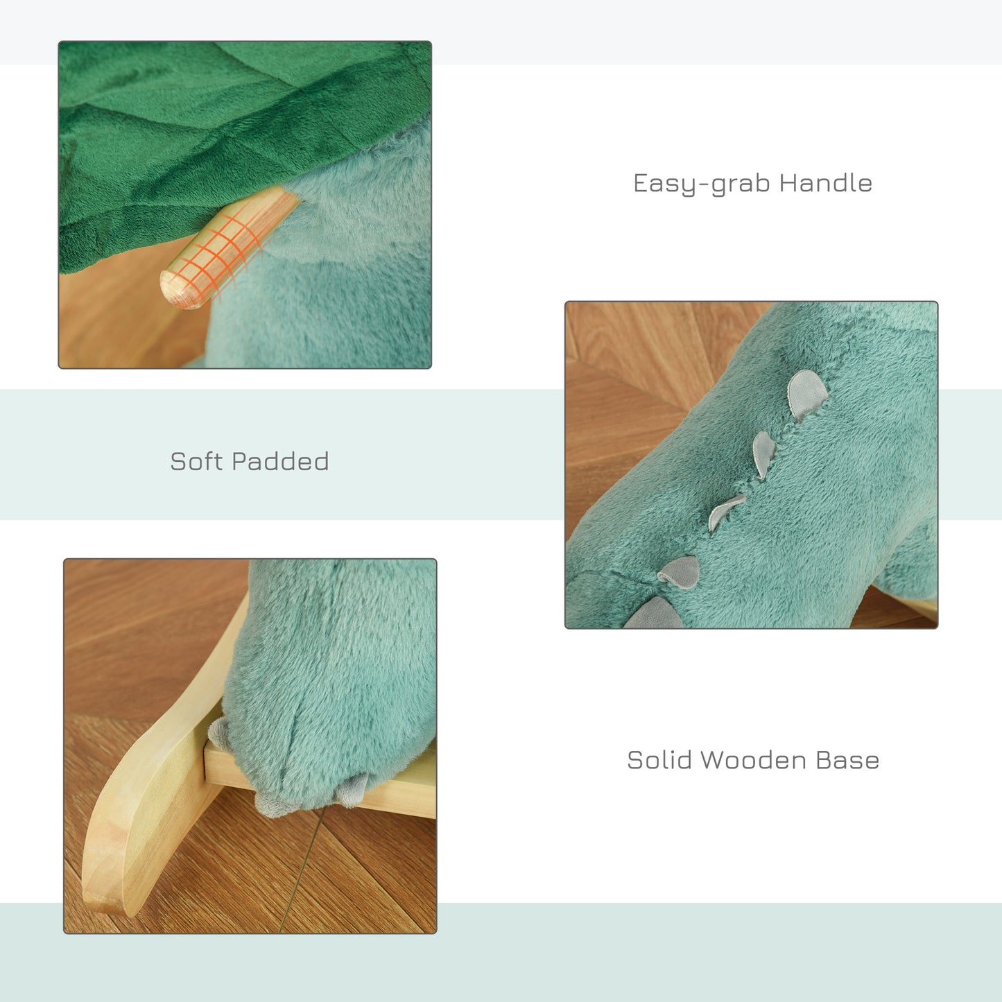 Plush Ride-On Rocking Dinosaur, with Sound