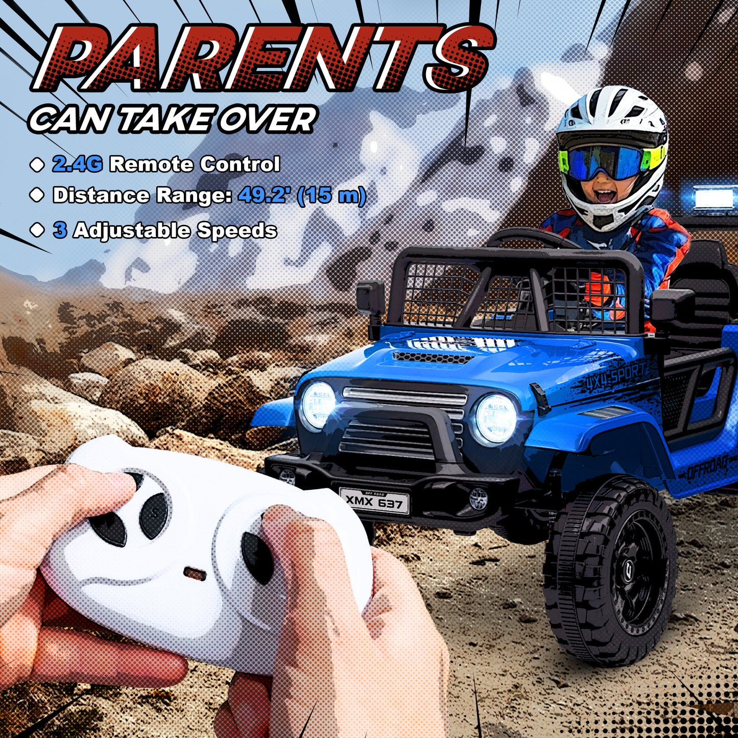 12V Battery Powered Kids Ride-On Car