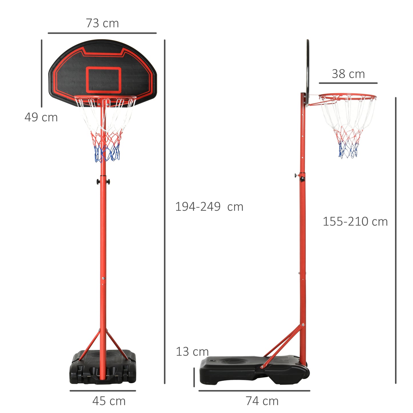 Basketball Hoop Outdoor, Portable Basketball Hoop and Stand