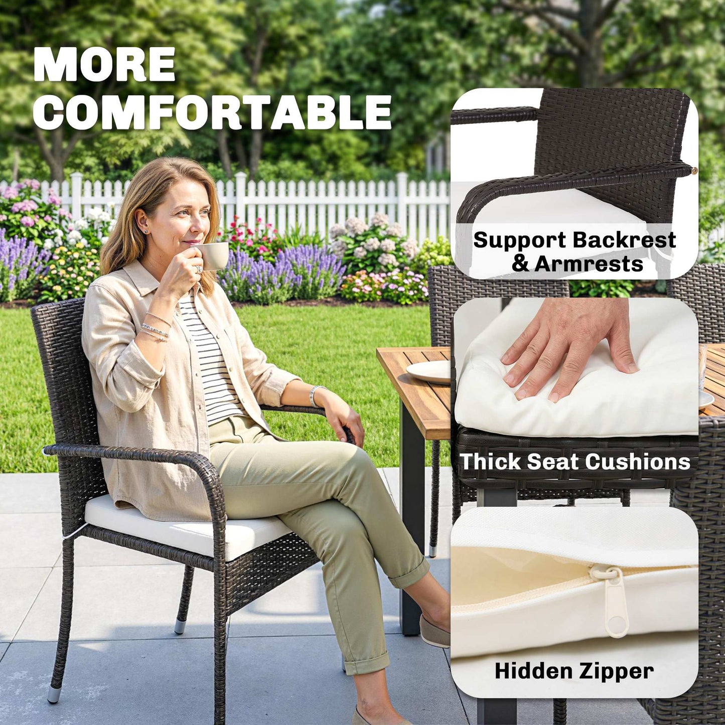 7 Piece Rattan Garden Furniture Set