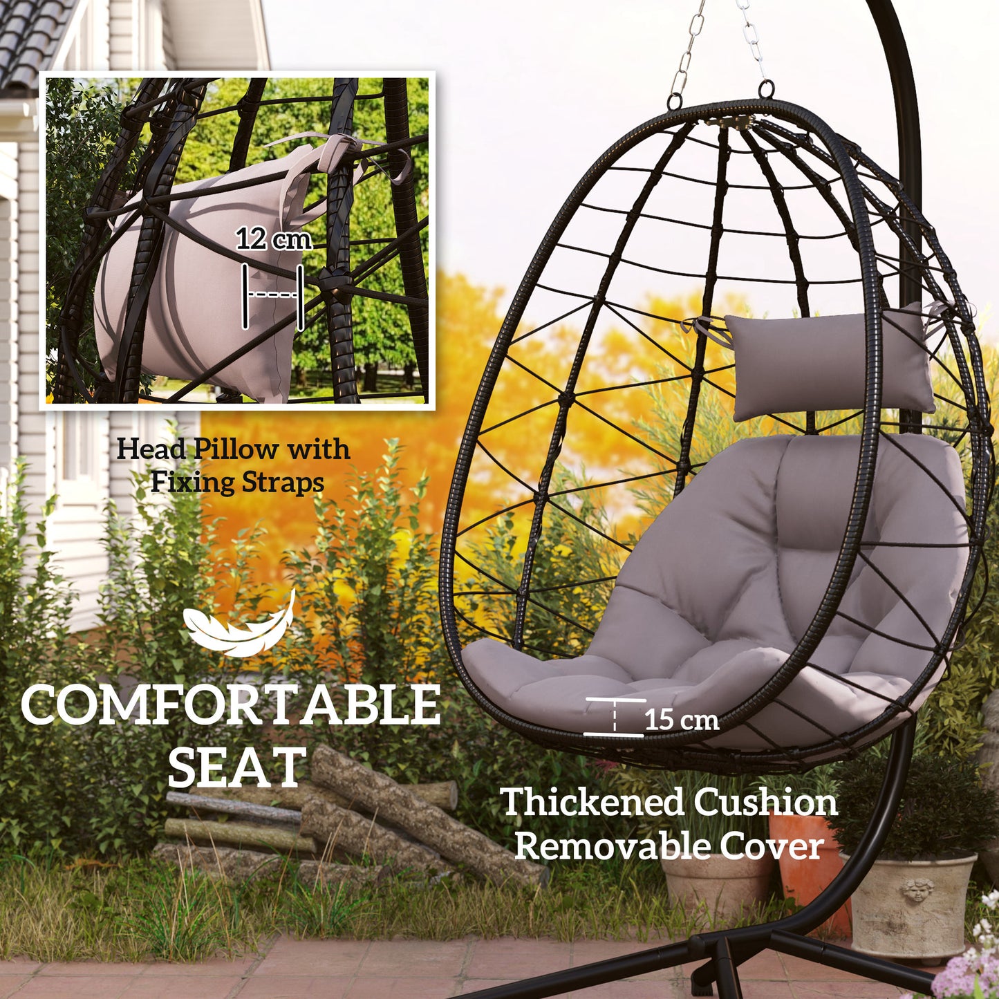 Hanging Egg Chair Outdoor Indoor Garden Swing Chair (6)