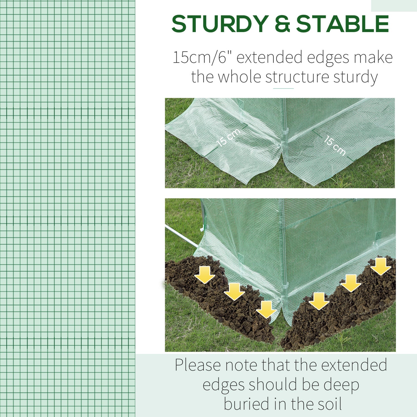 3 x 2 x 2m Greenhouse Replacement Cover ONLY Winter Garden Plant PE