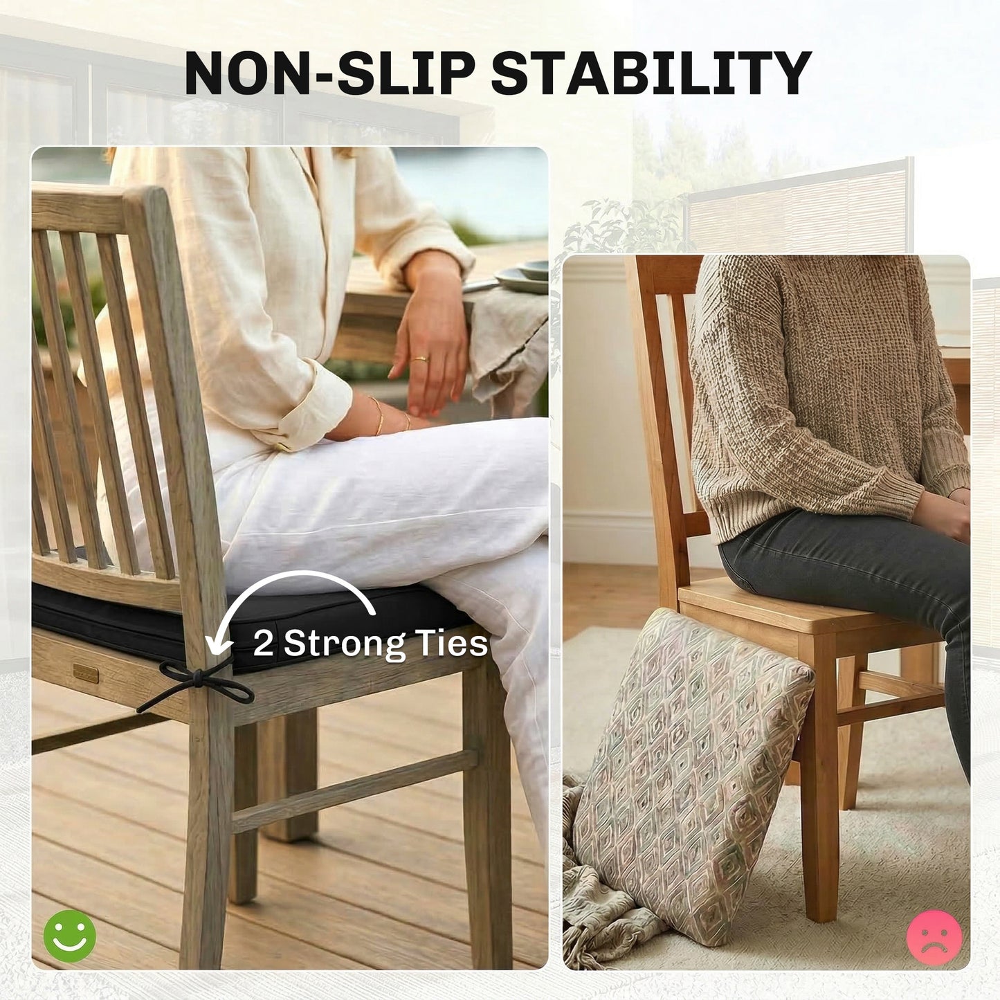 Outdoor Chair Seat Cushions Set of 2