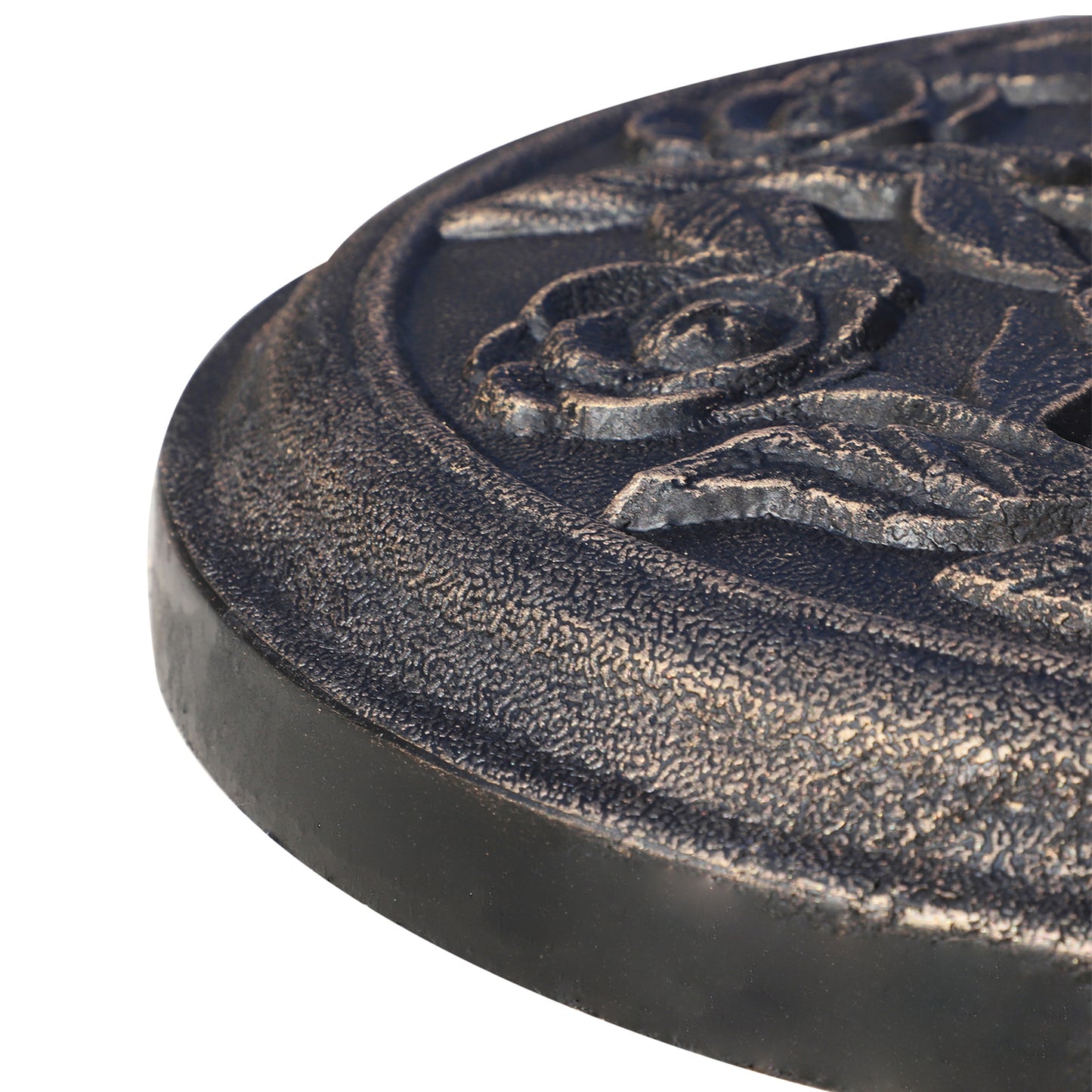 9kg Garden Parasol Base, Round Resin Cast Iron Effect Sun Umbrella