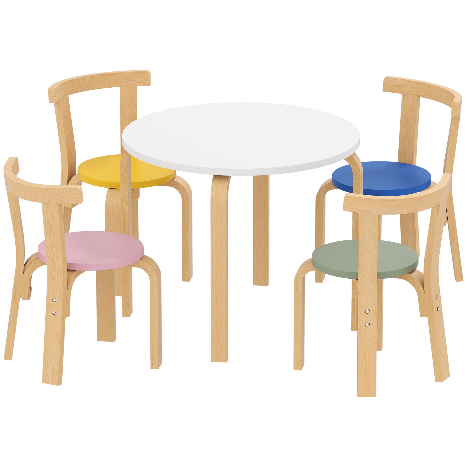 5 Piece Kids Table and Chairs Set