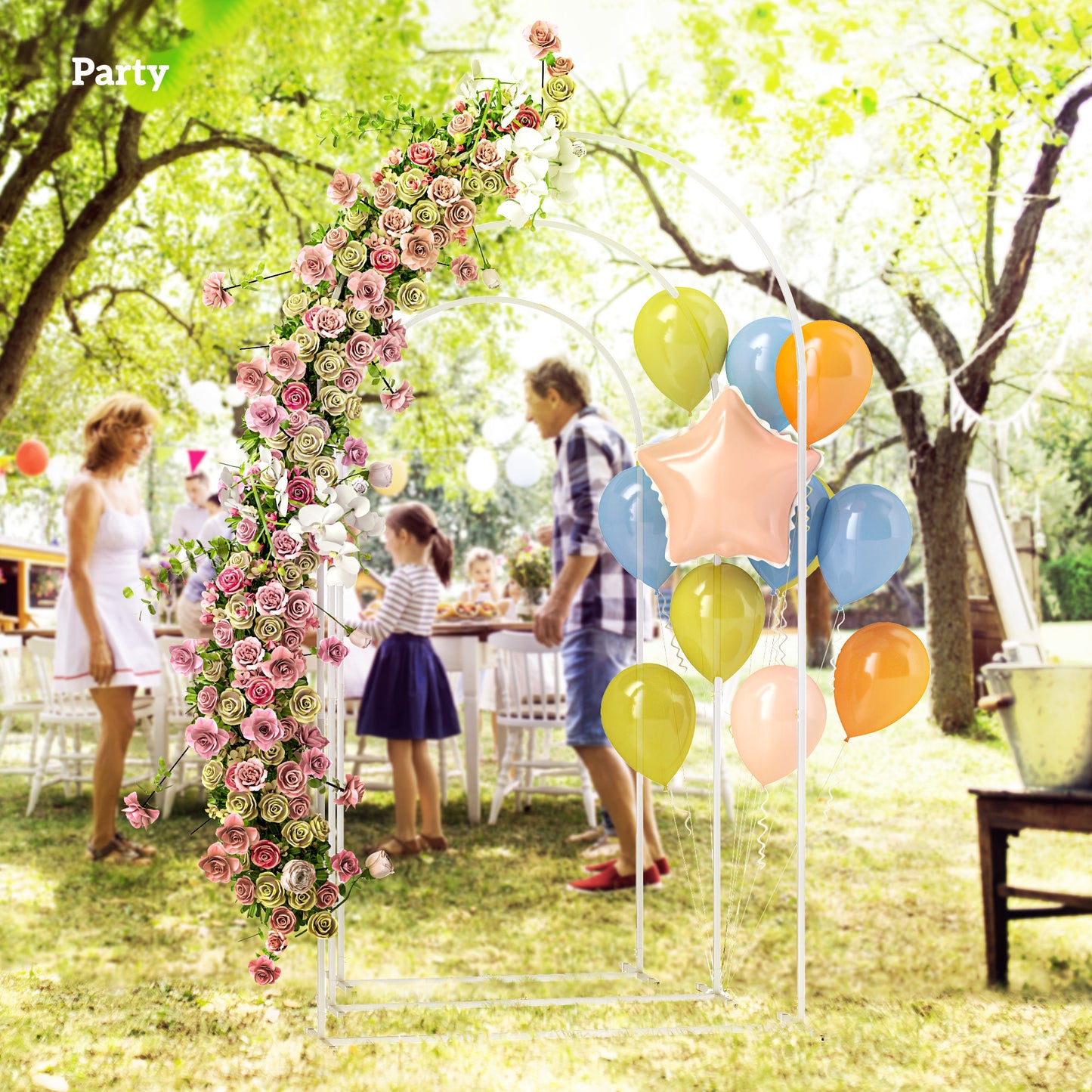 Wedding Arch Frame Set, Metal Balloon Arch Stand Set
