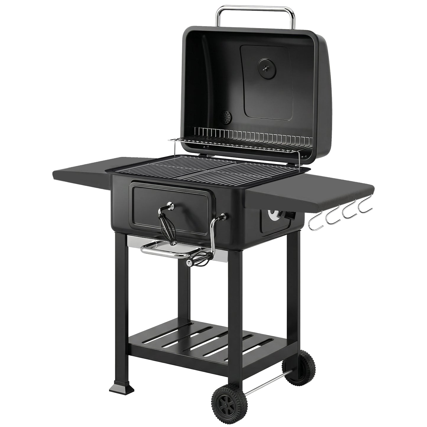 Charcoal BBQ Grill with Adjustable Charcoal Pan