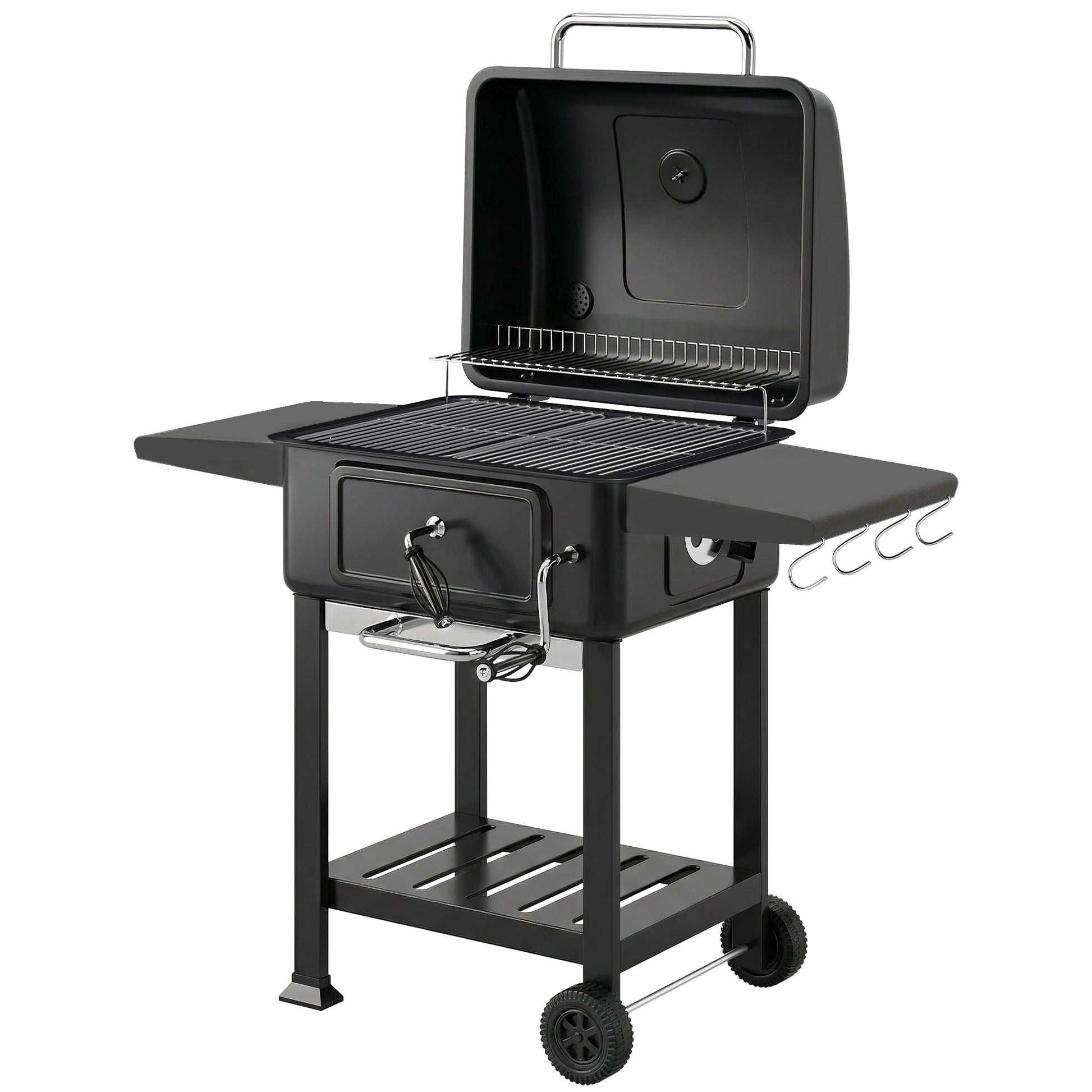 Charcoal BBQ Grill with Adjustable Charcoal Pan