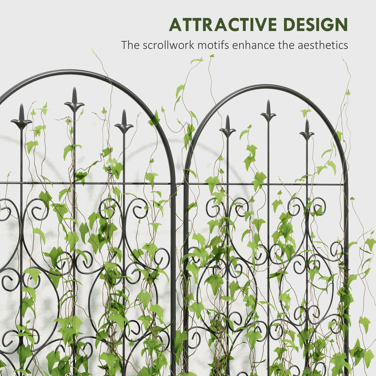 Set of 2 Metal Garden Trellis
