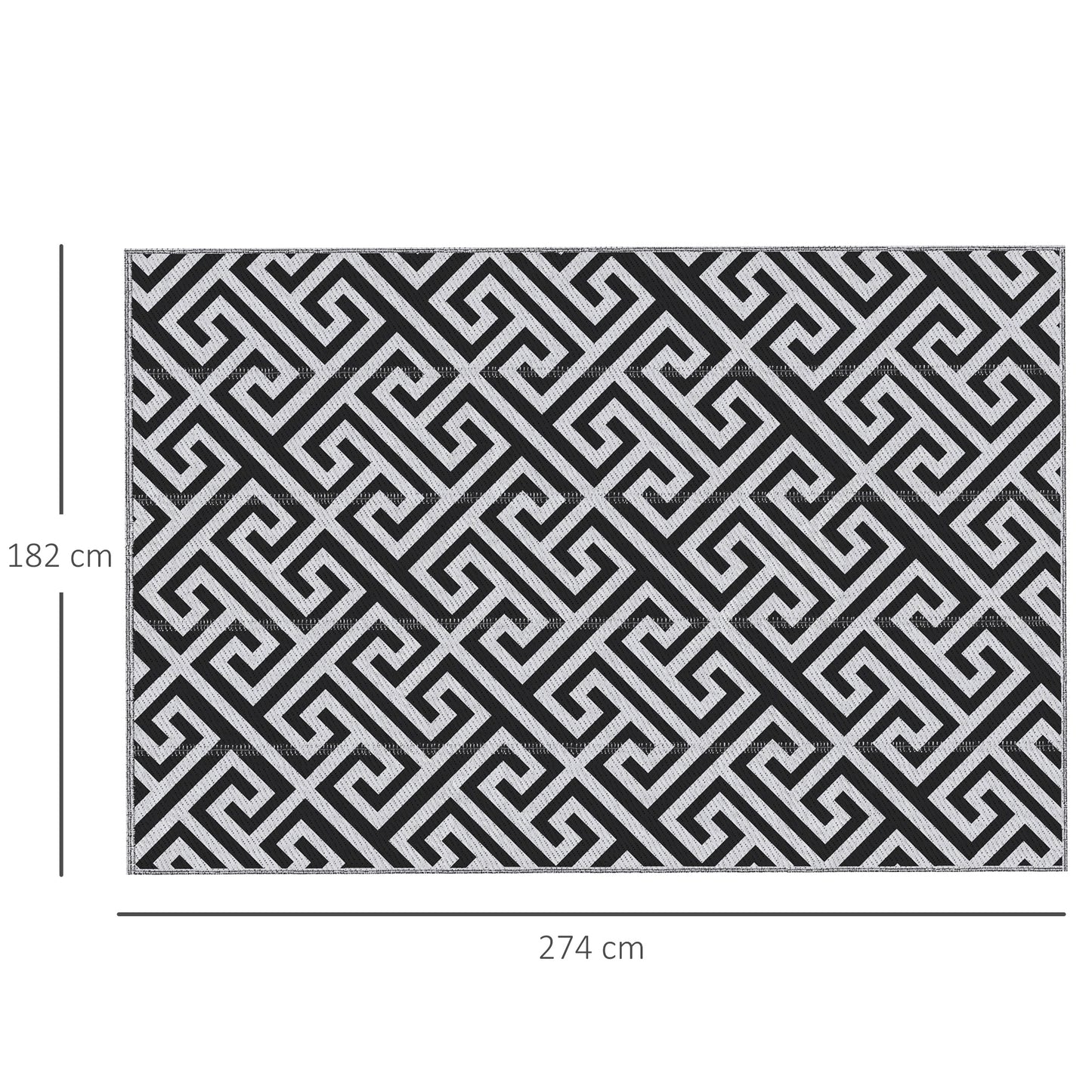 182 x 274 cm(6x9ft) Outdoor Rug Reversible Mat Plastic Straw Rug