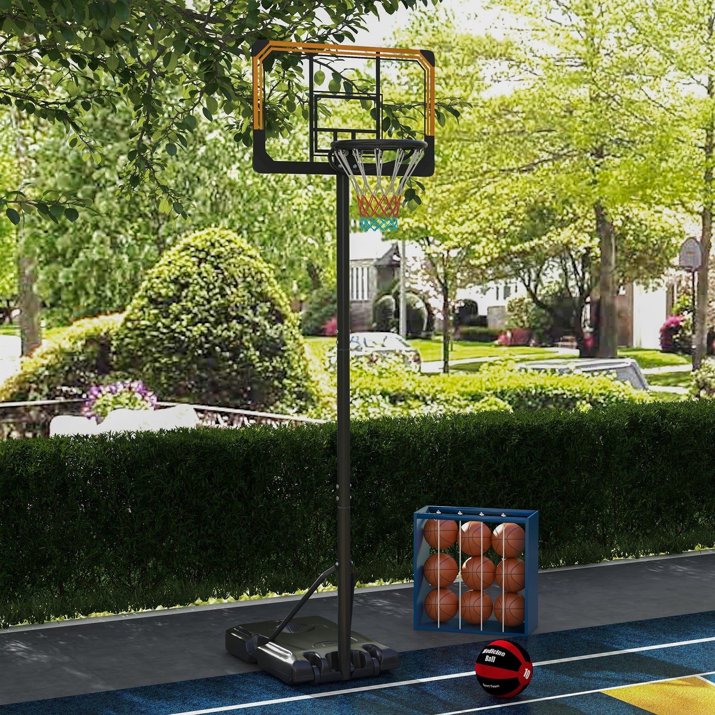 Height Adjustable Basketball Stand Net Set System (1)