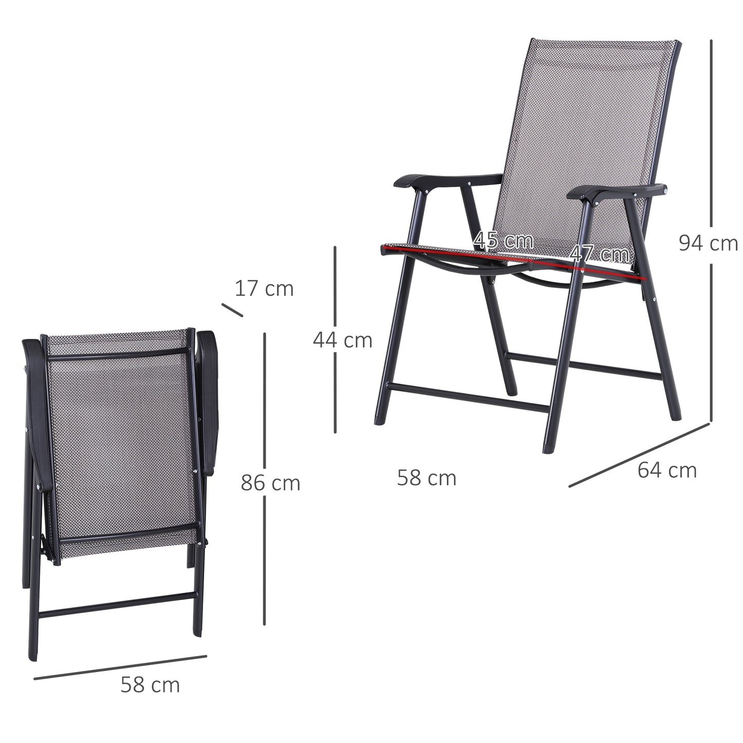 Set of Four Folding Garden Chairs