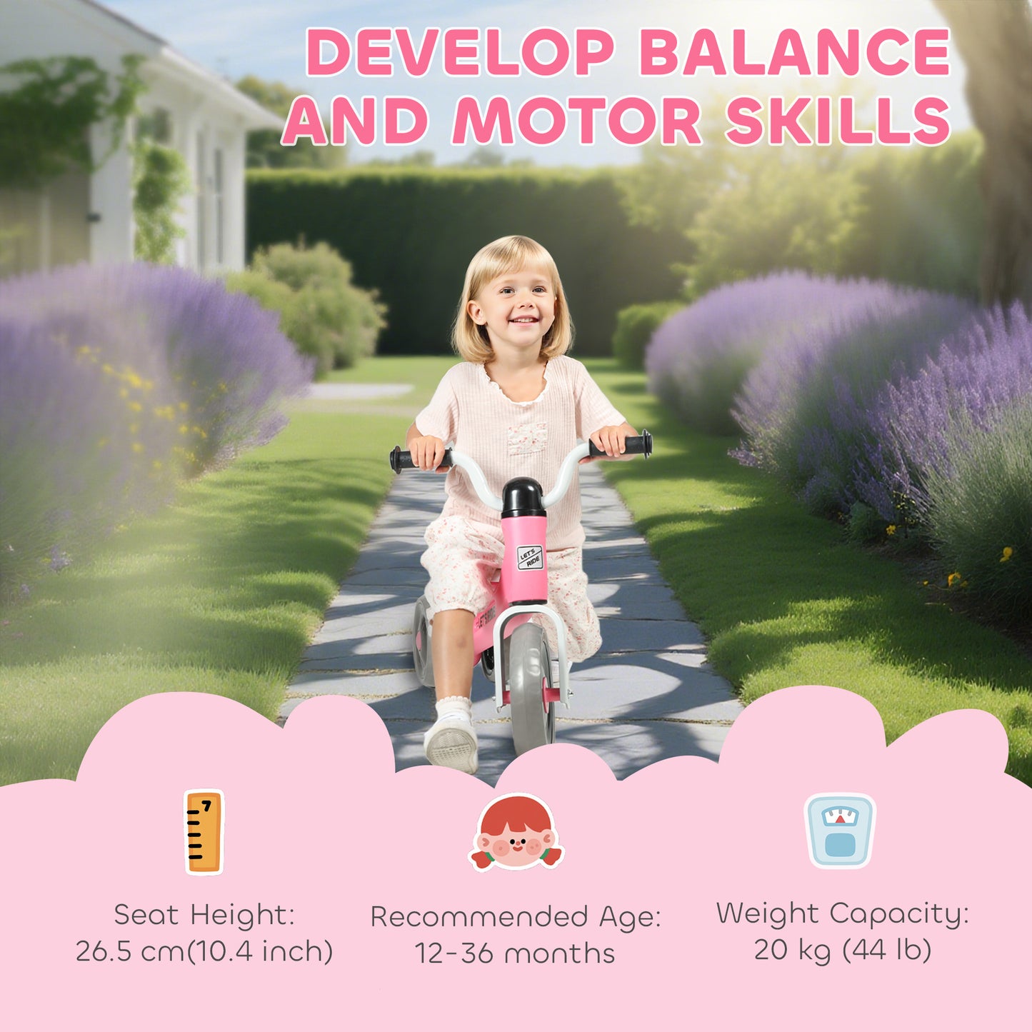 Toddler Balance Bike with No Pedal