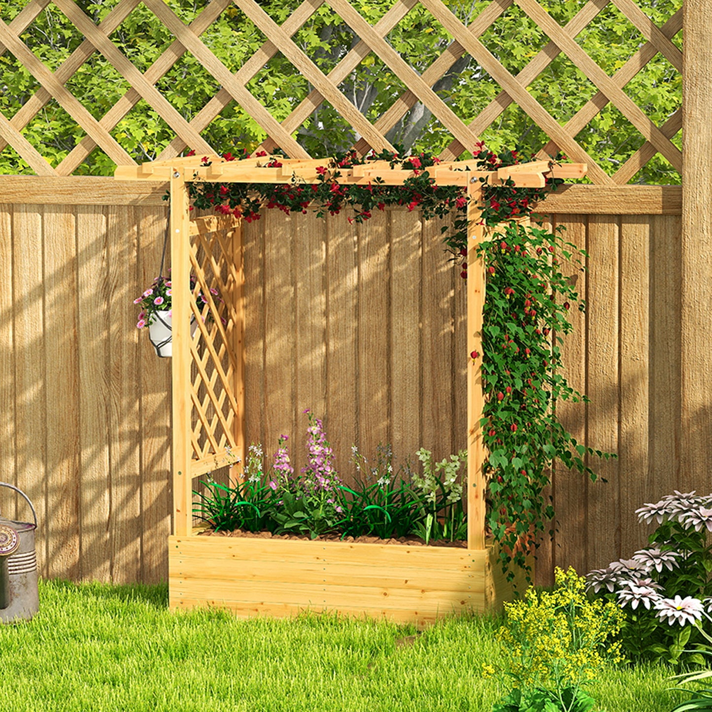 Garden Planter with Trellis (1)