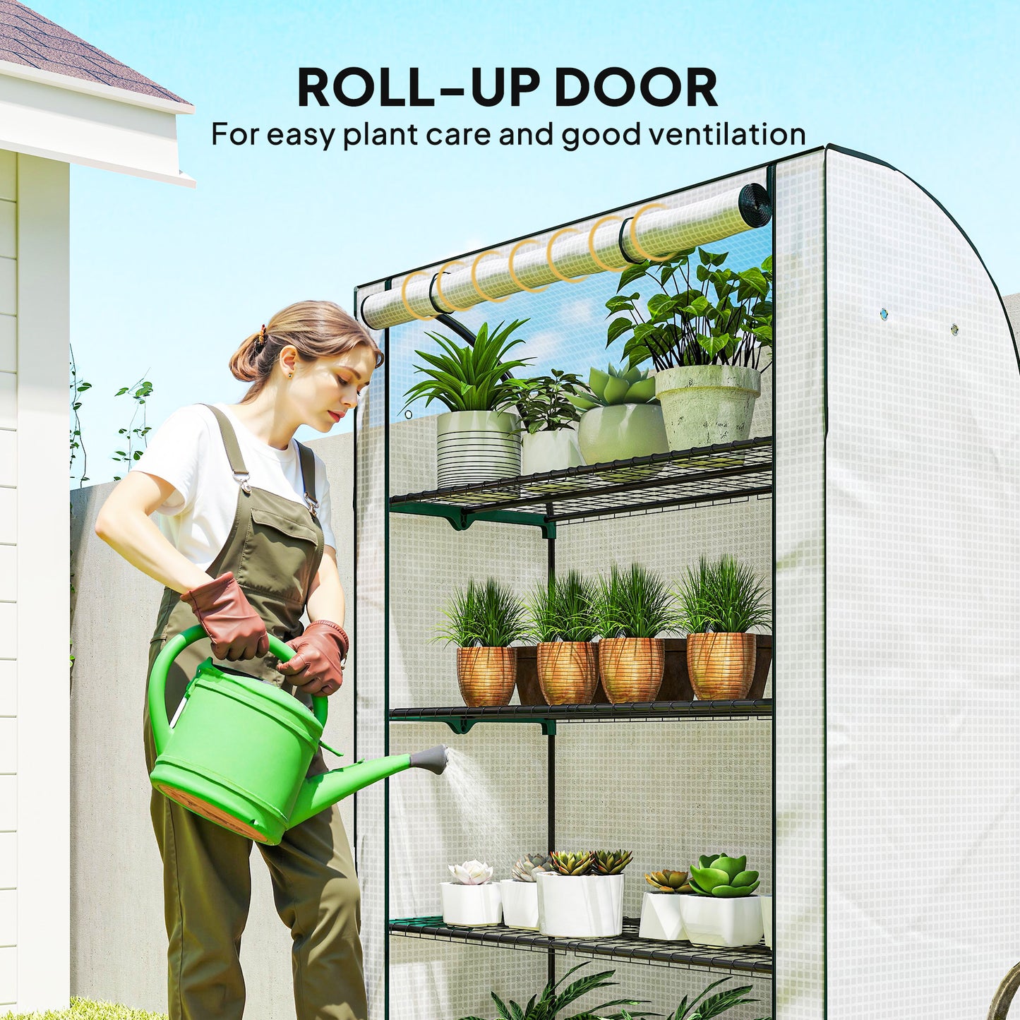 Mini Greenhouse with Reinforced PE Cover